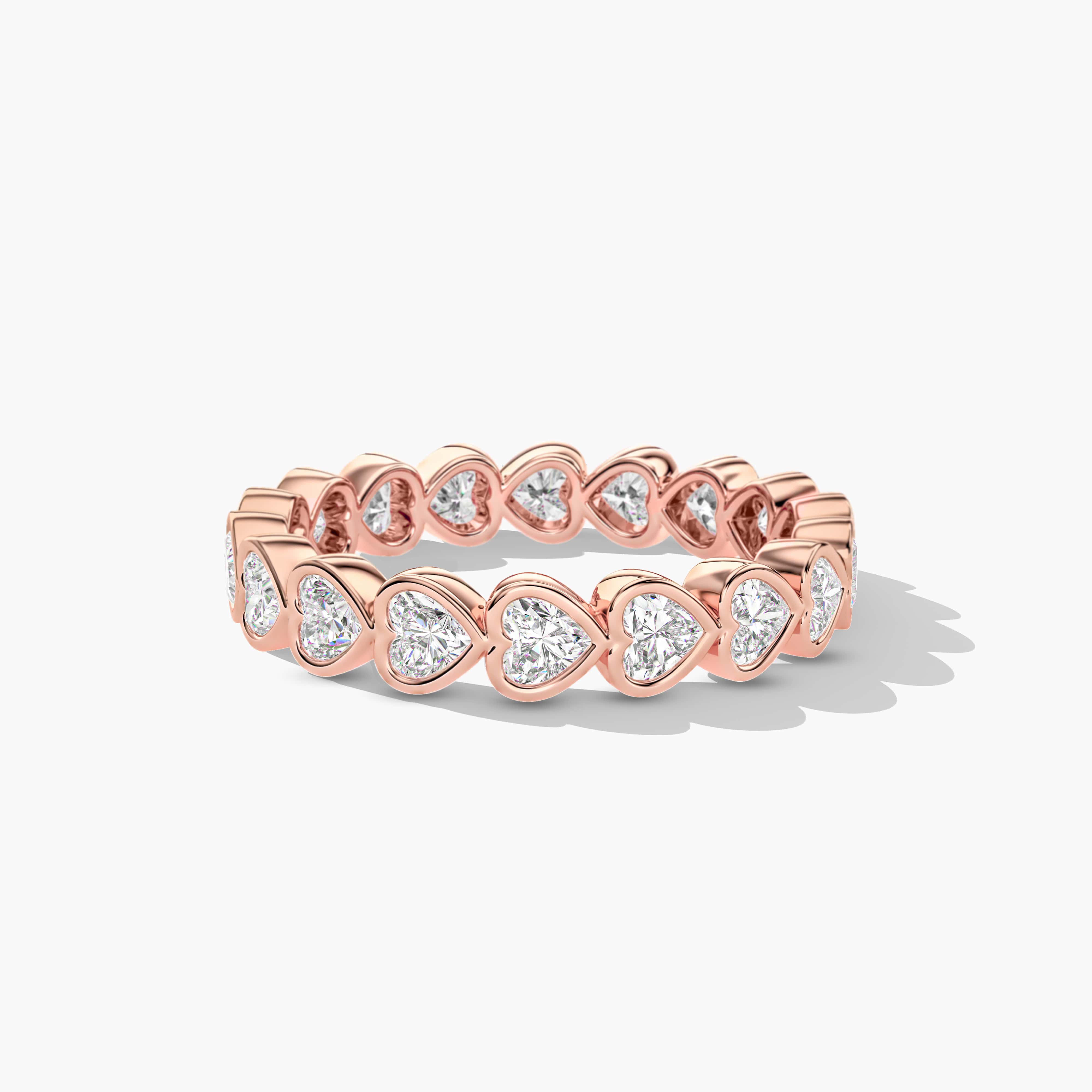diamond heart eternity band