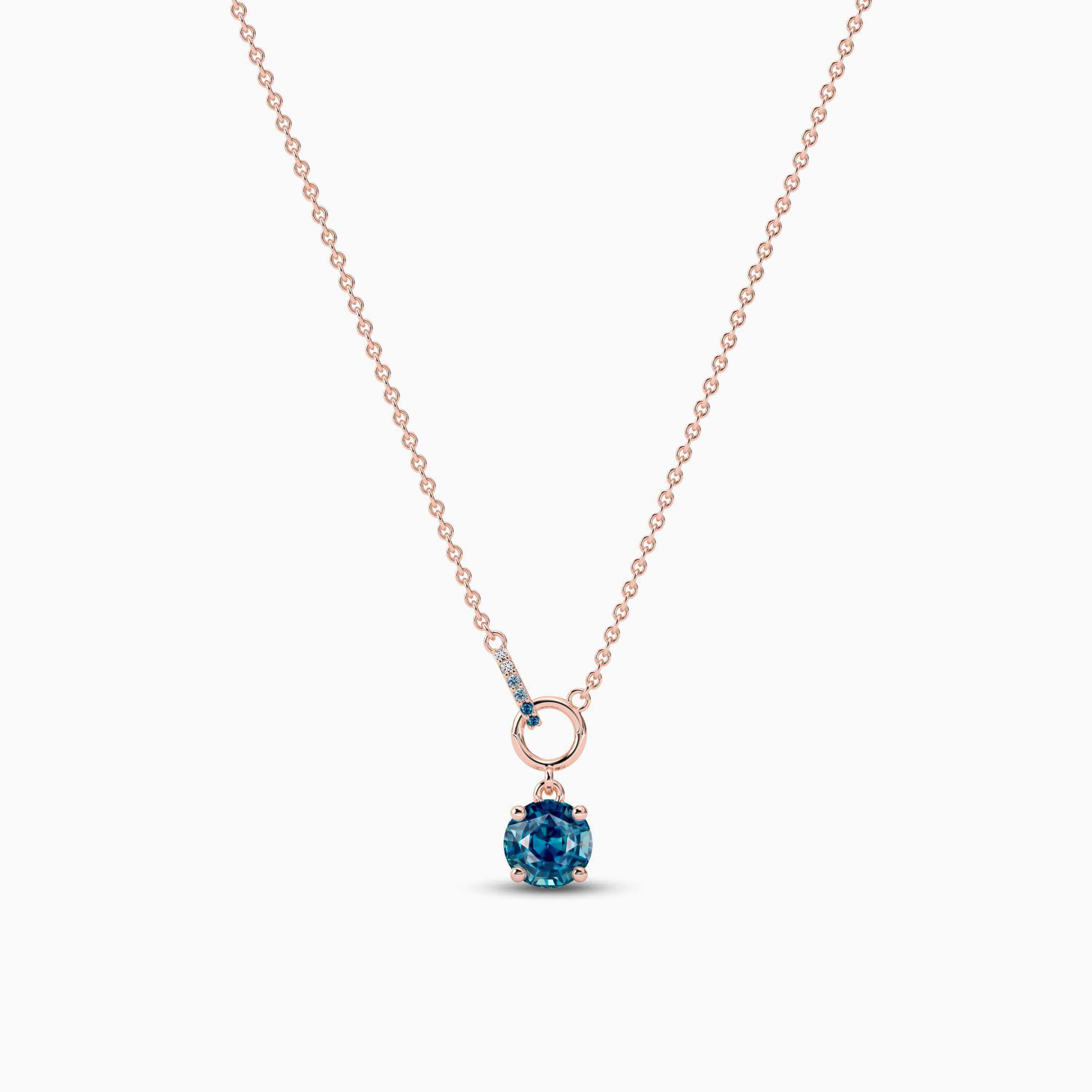 interlocking round diamond necklace