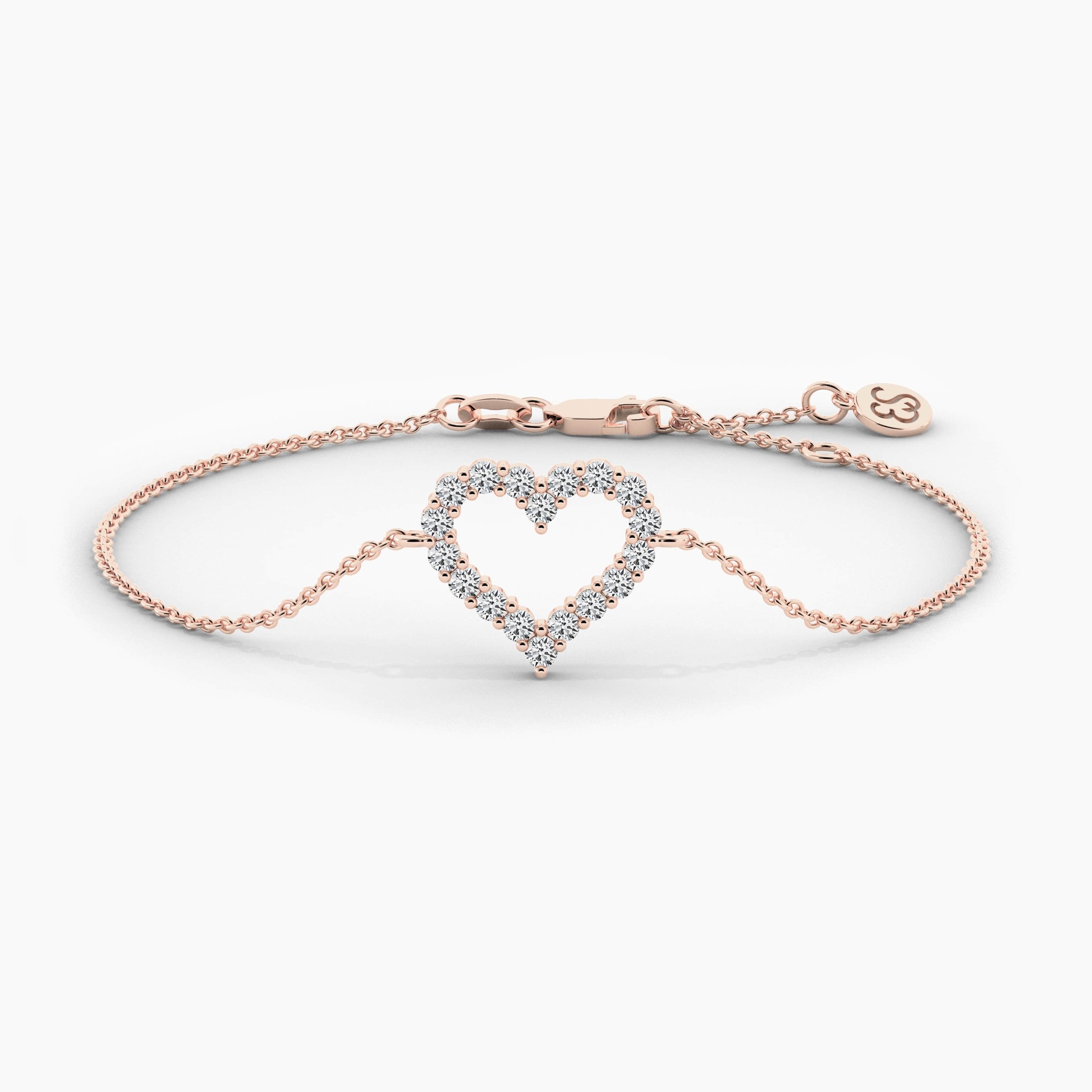 gold heart bracelet