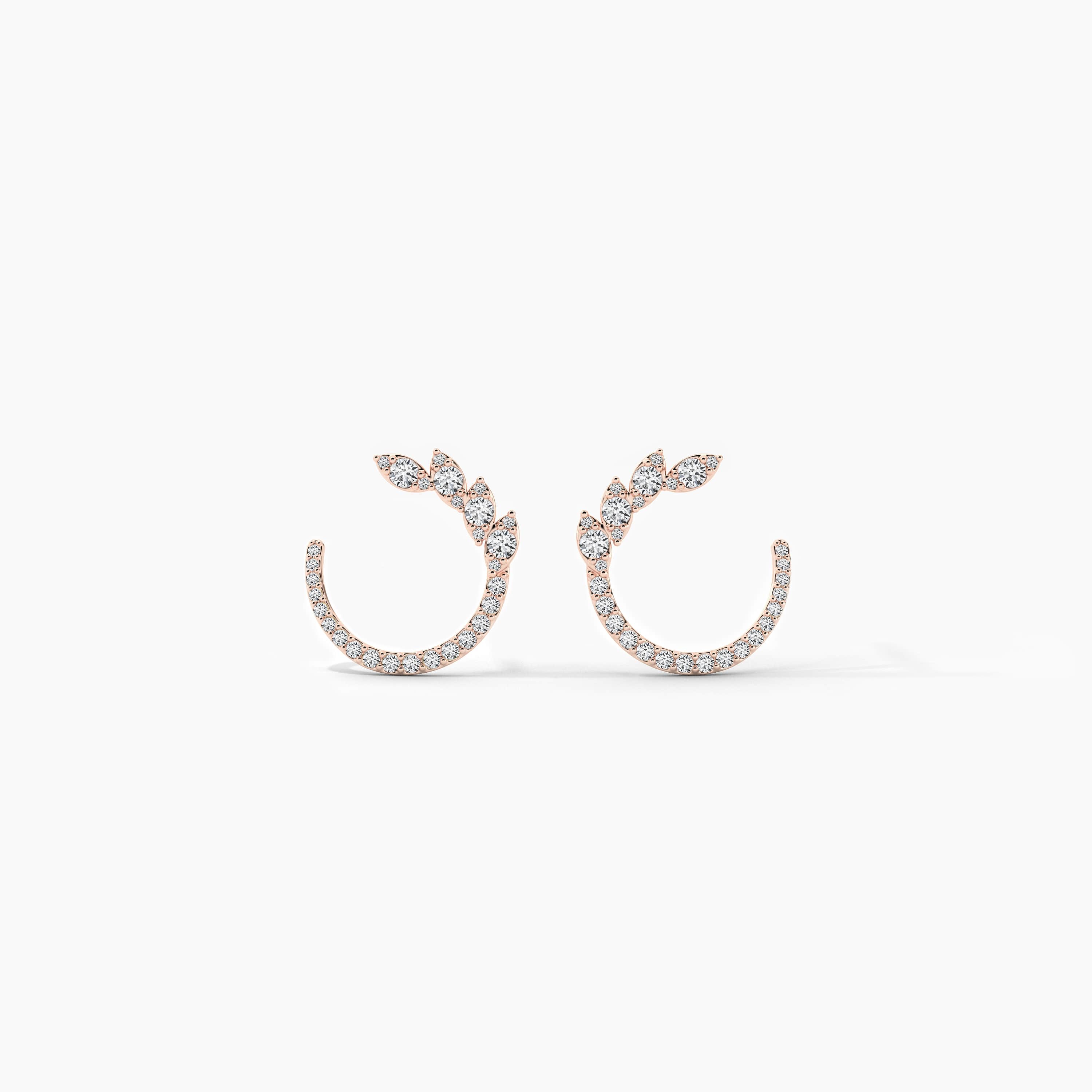 rose gold open hoop earring