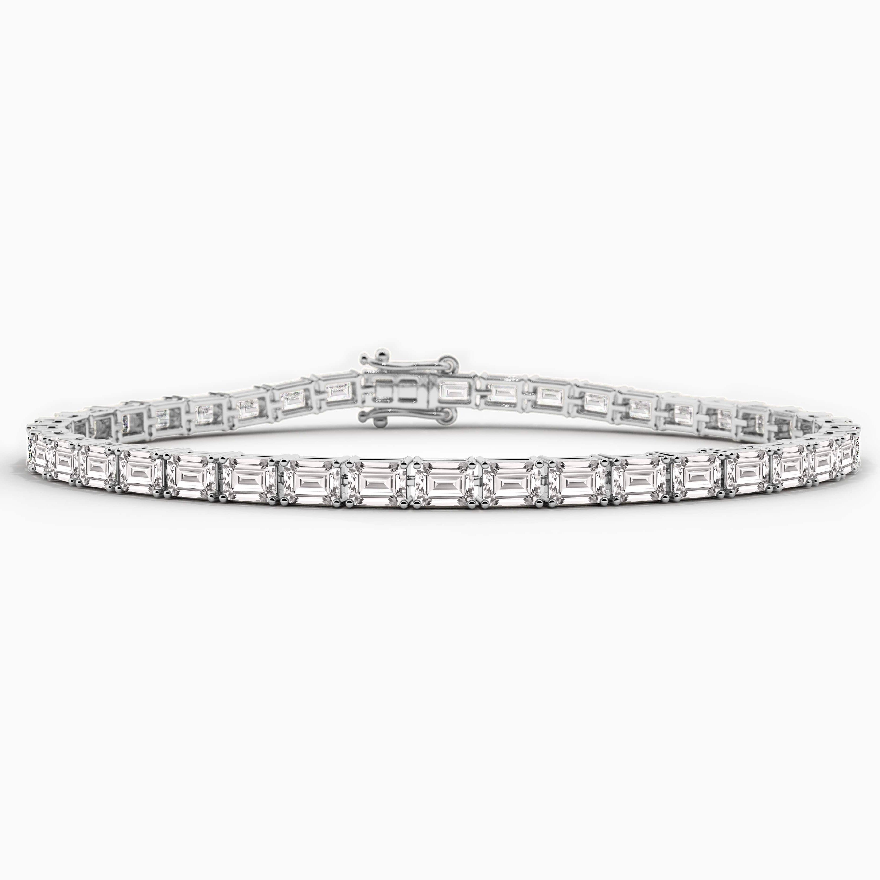 white gold east west diamond tennis bracelet