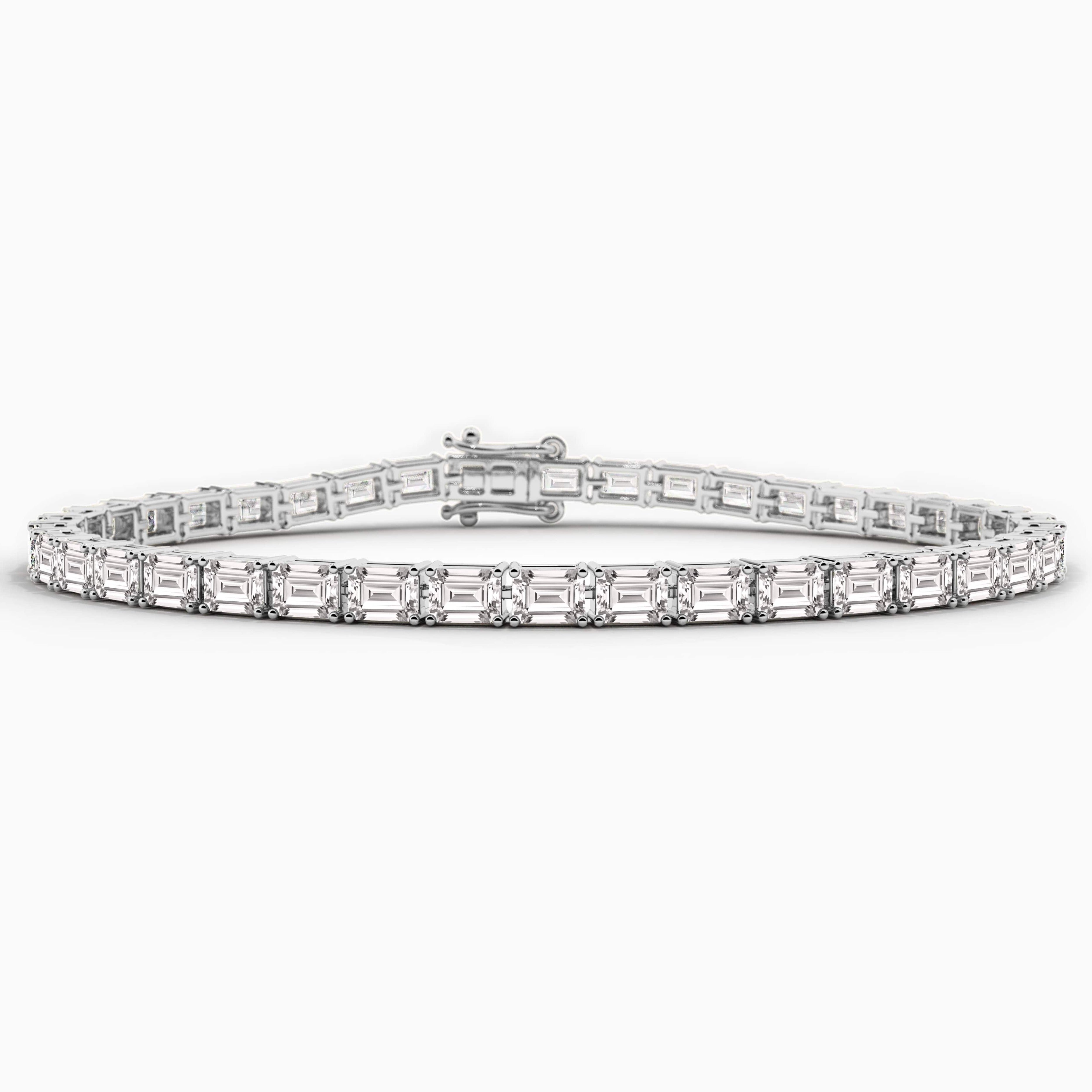 white gold east west diamond tennis bracelet