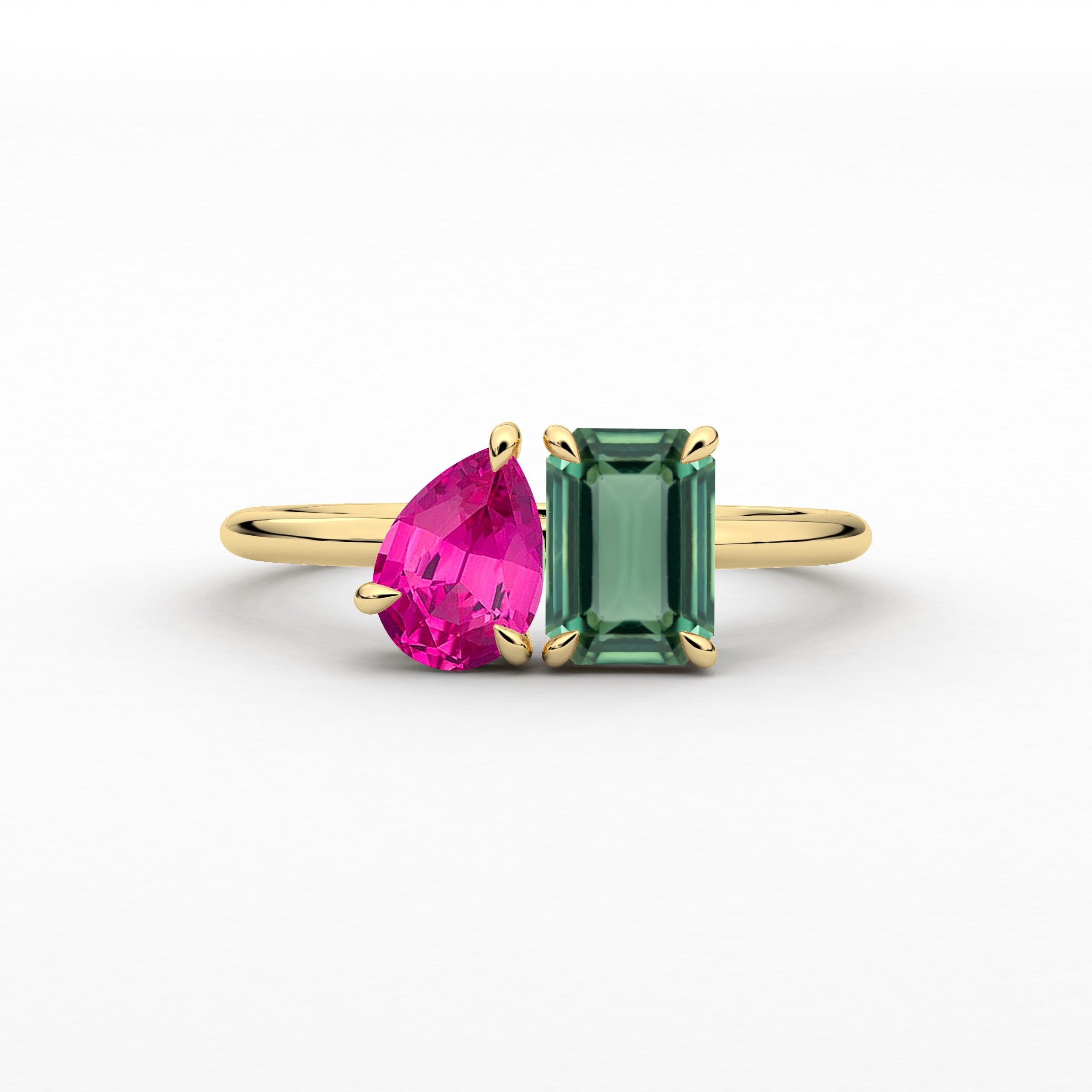 Toi Et Moi Moissanite Diamond Ring