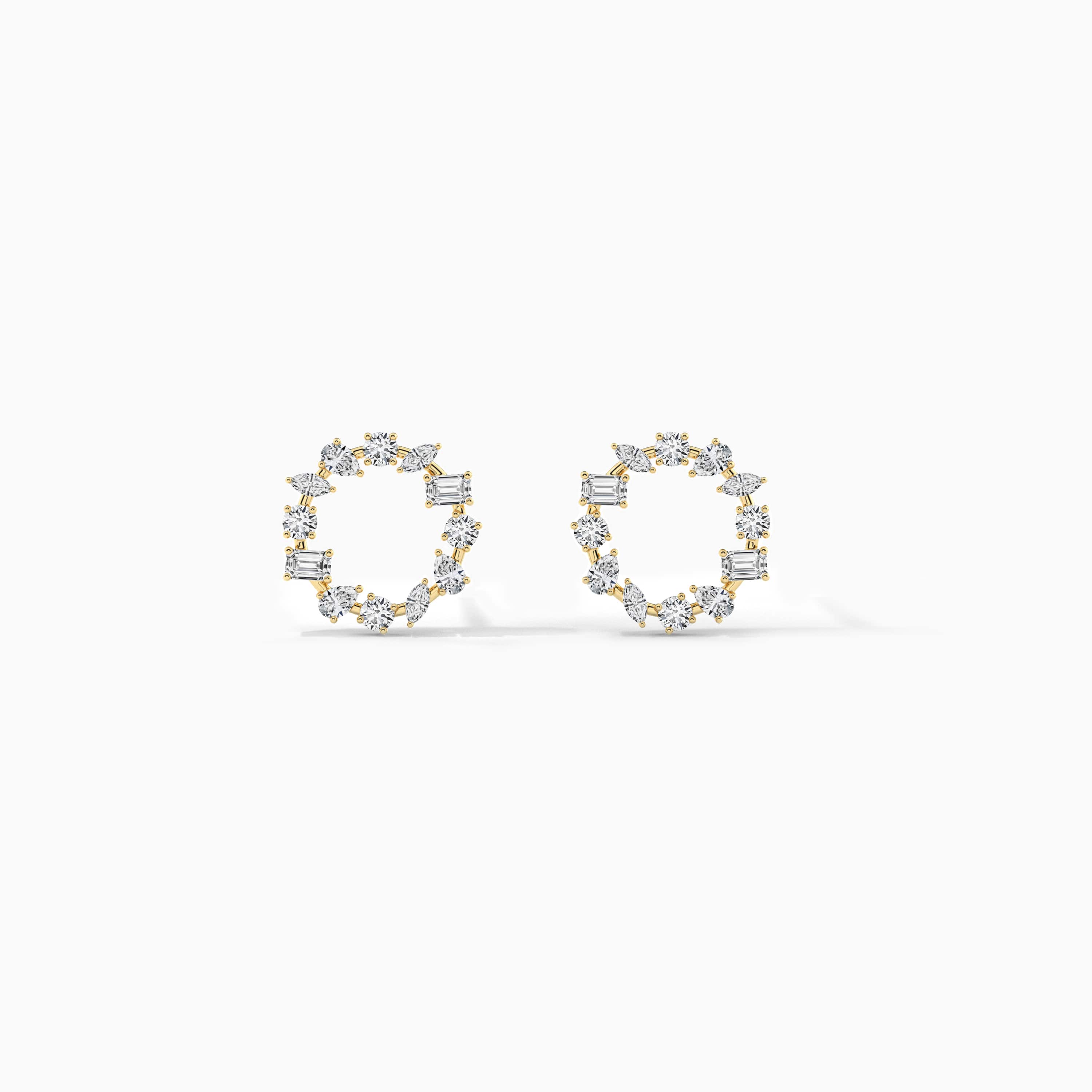 yellow gold hoop earring
