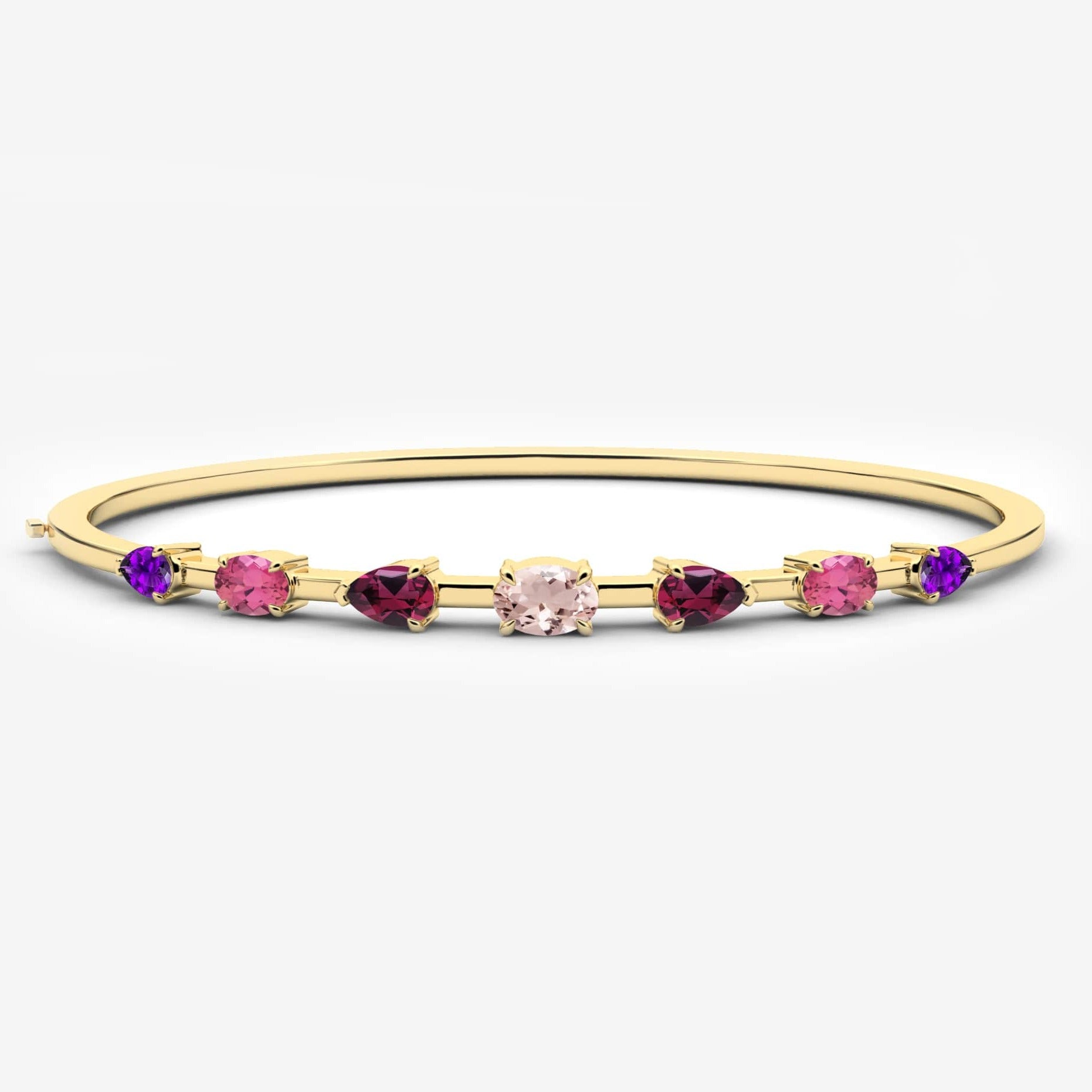 Gemstone bangle bracelet