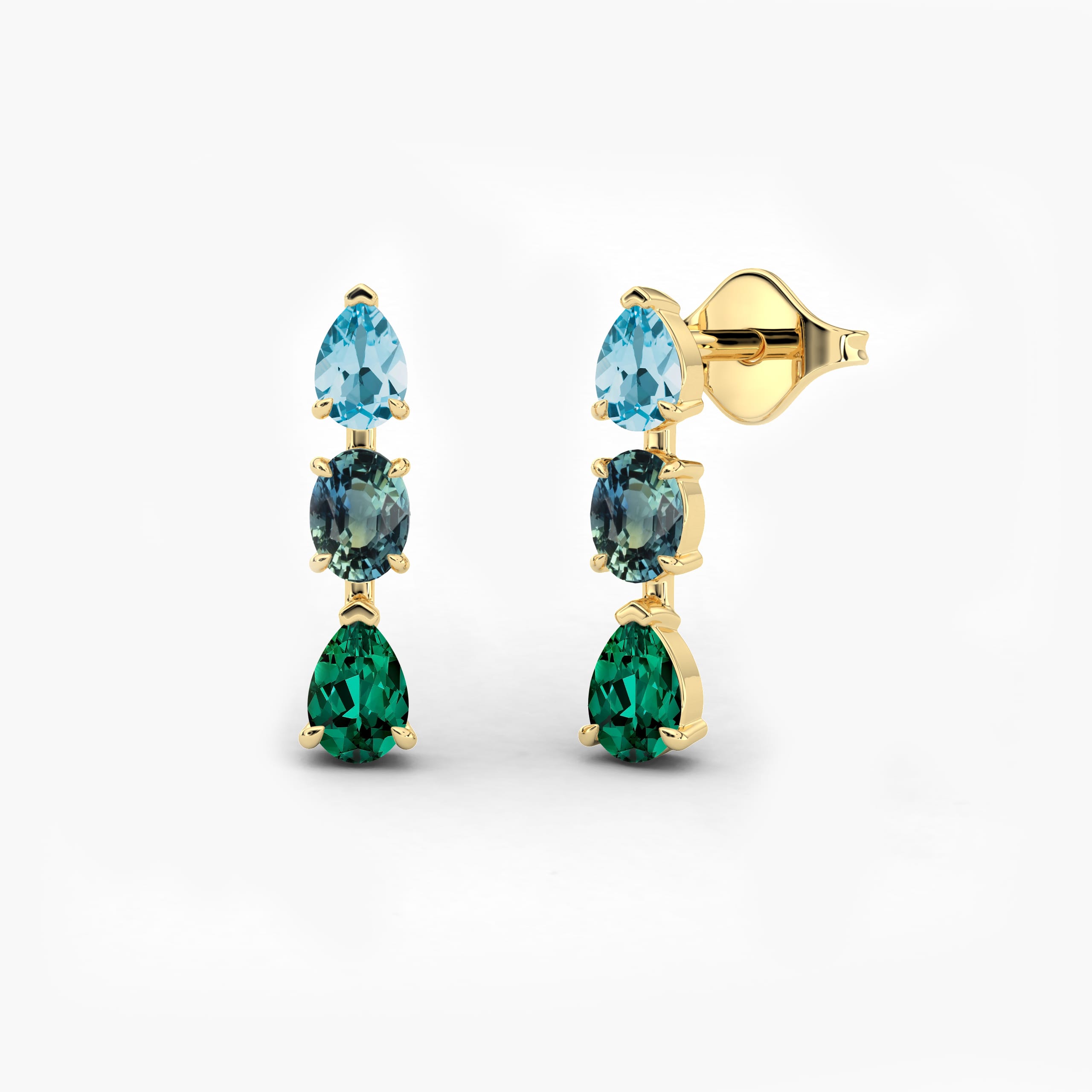 gemstone dangle earrings