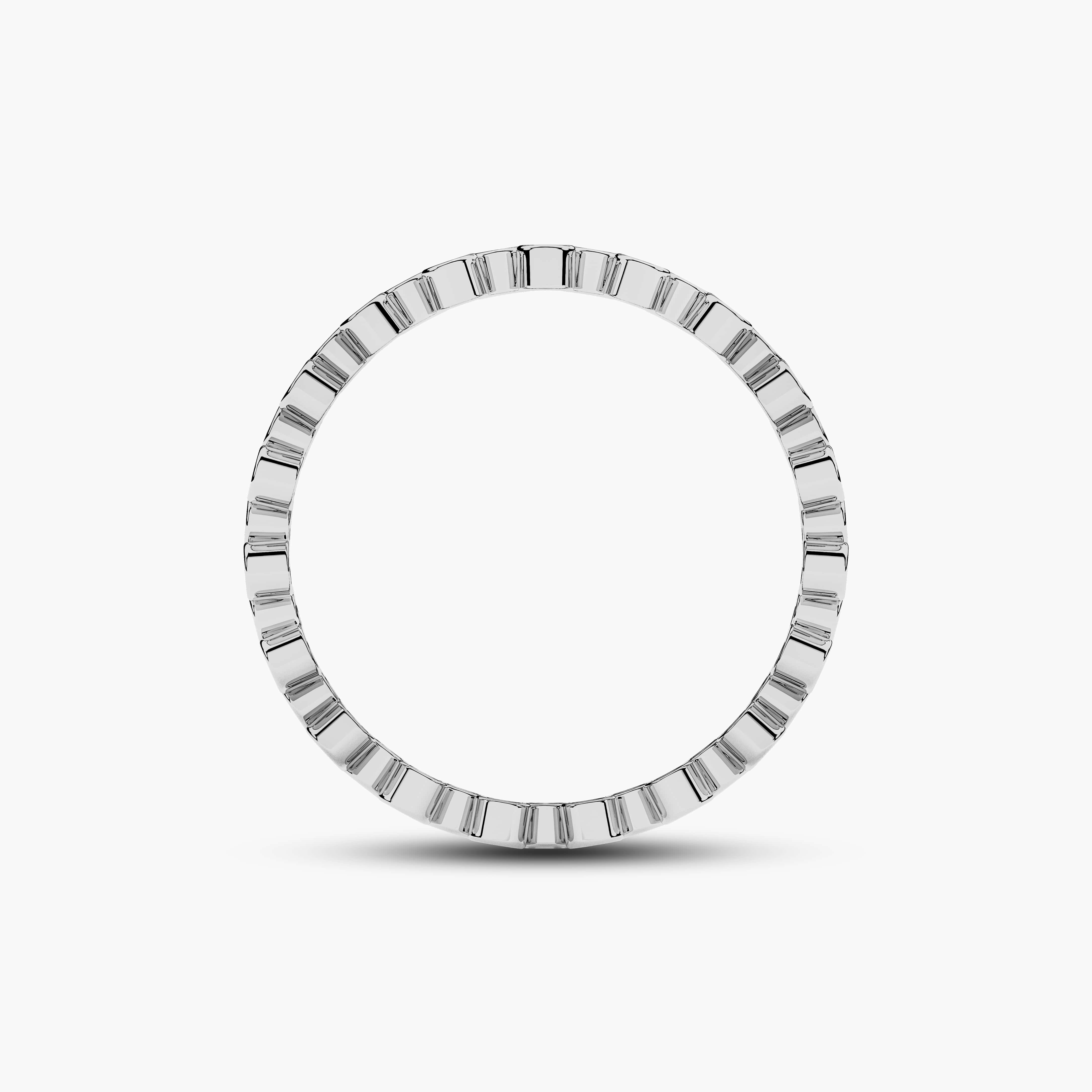 gold baguette wedding band
