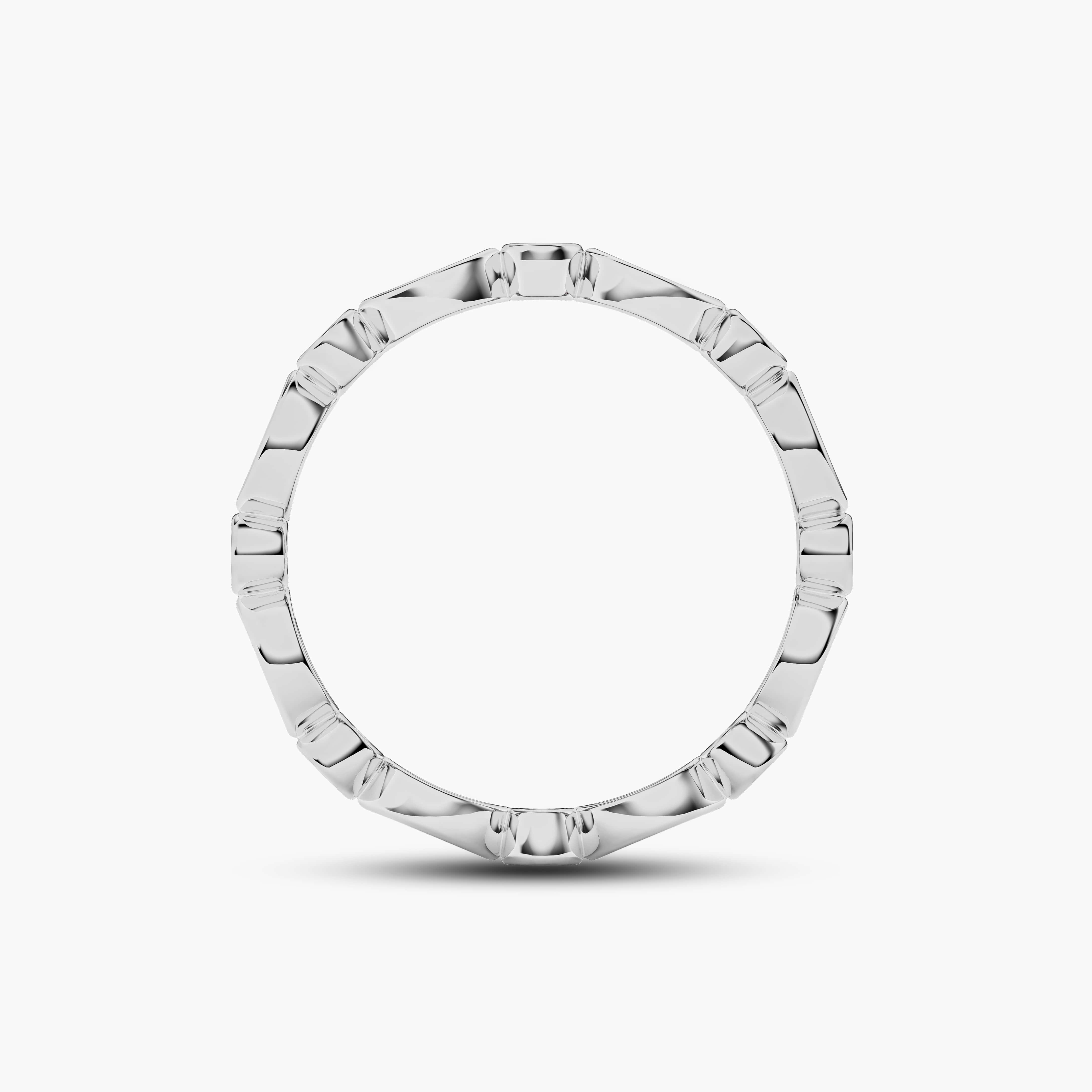 Round Marquise Diamond Wedding Band