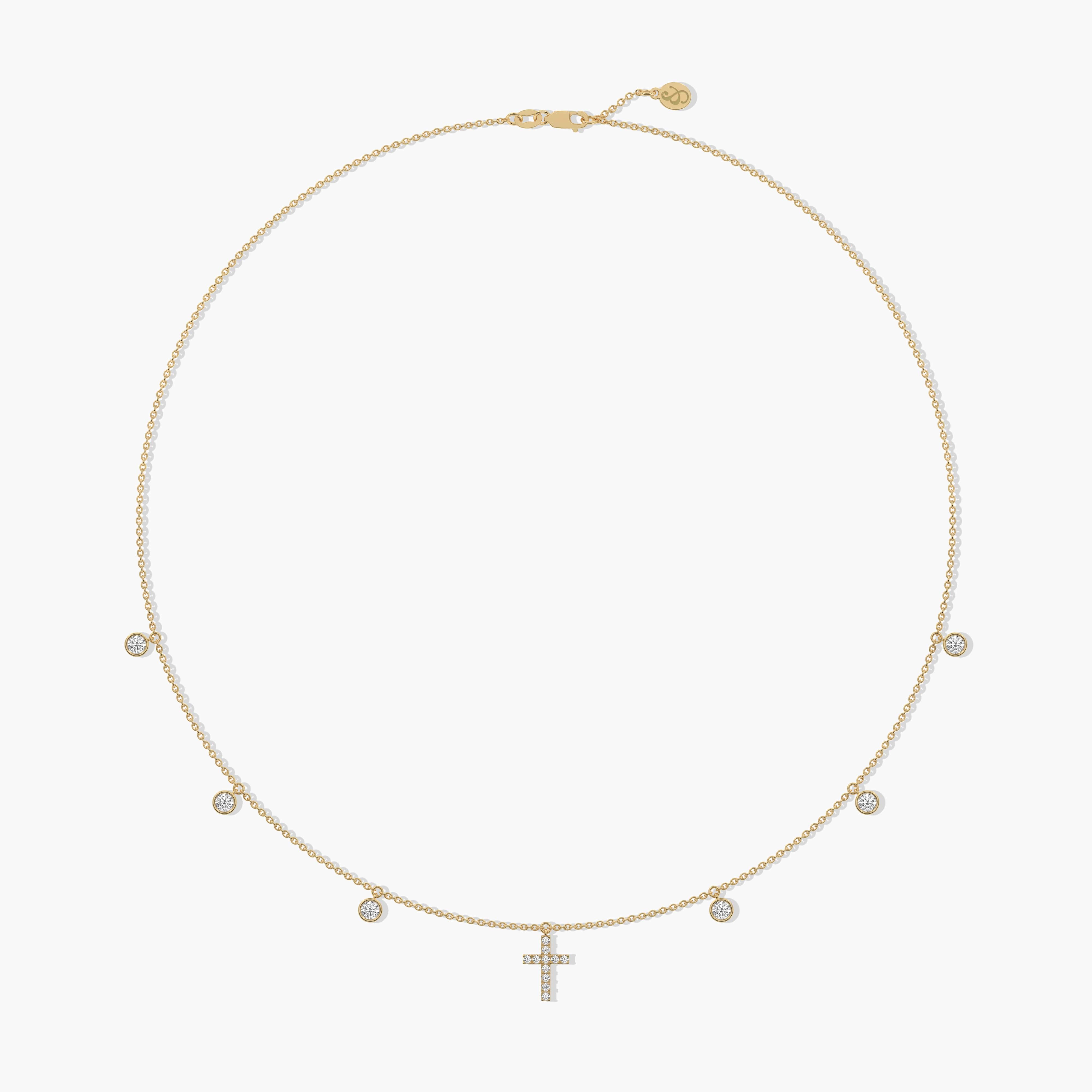 14k gold cross necklace