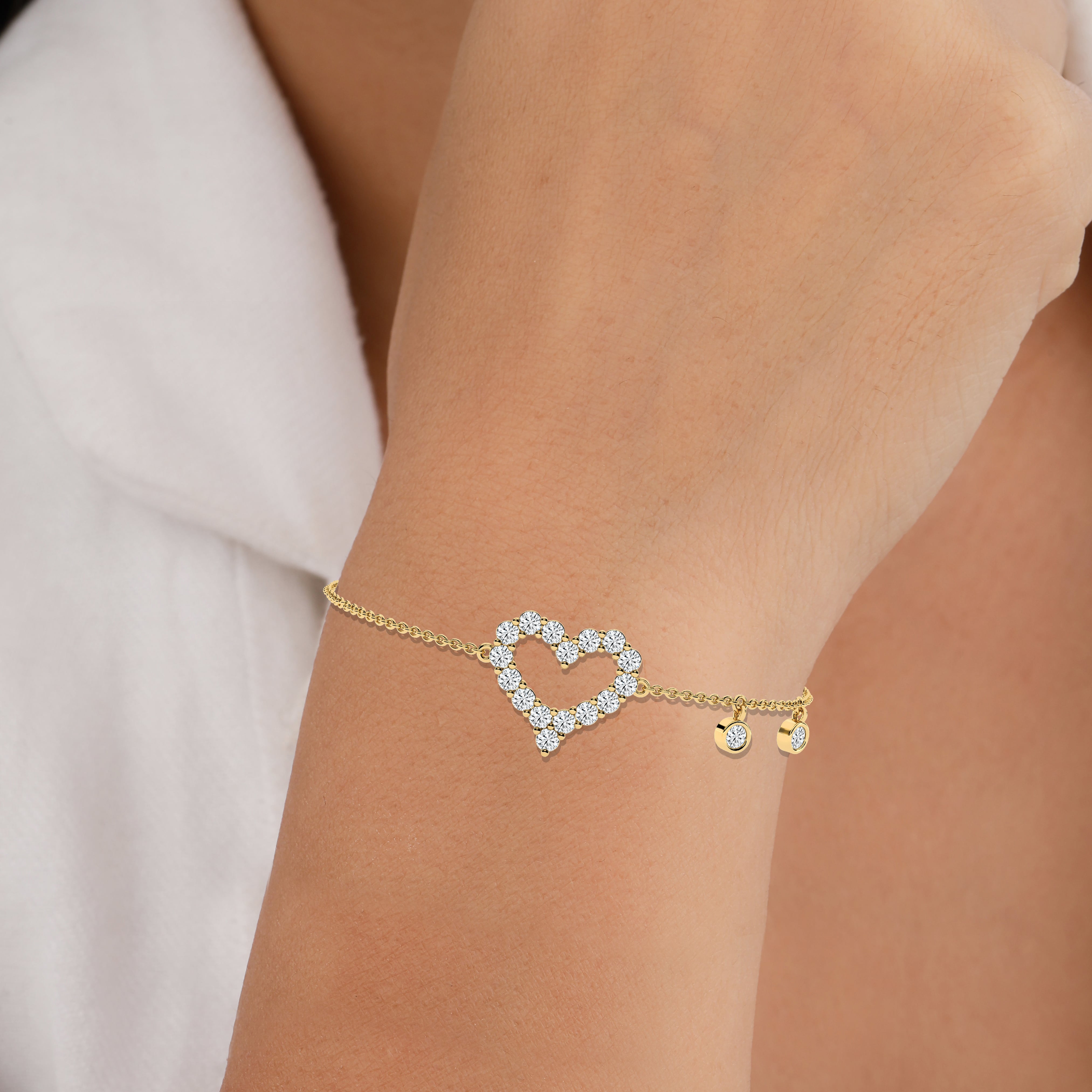 heart-cut diamond bracelet