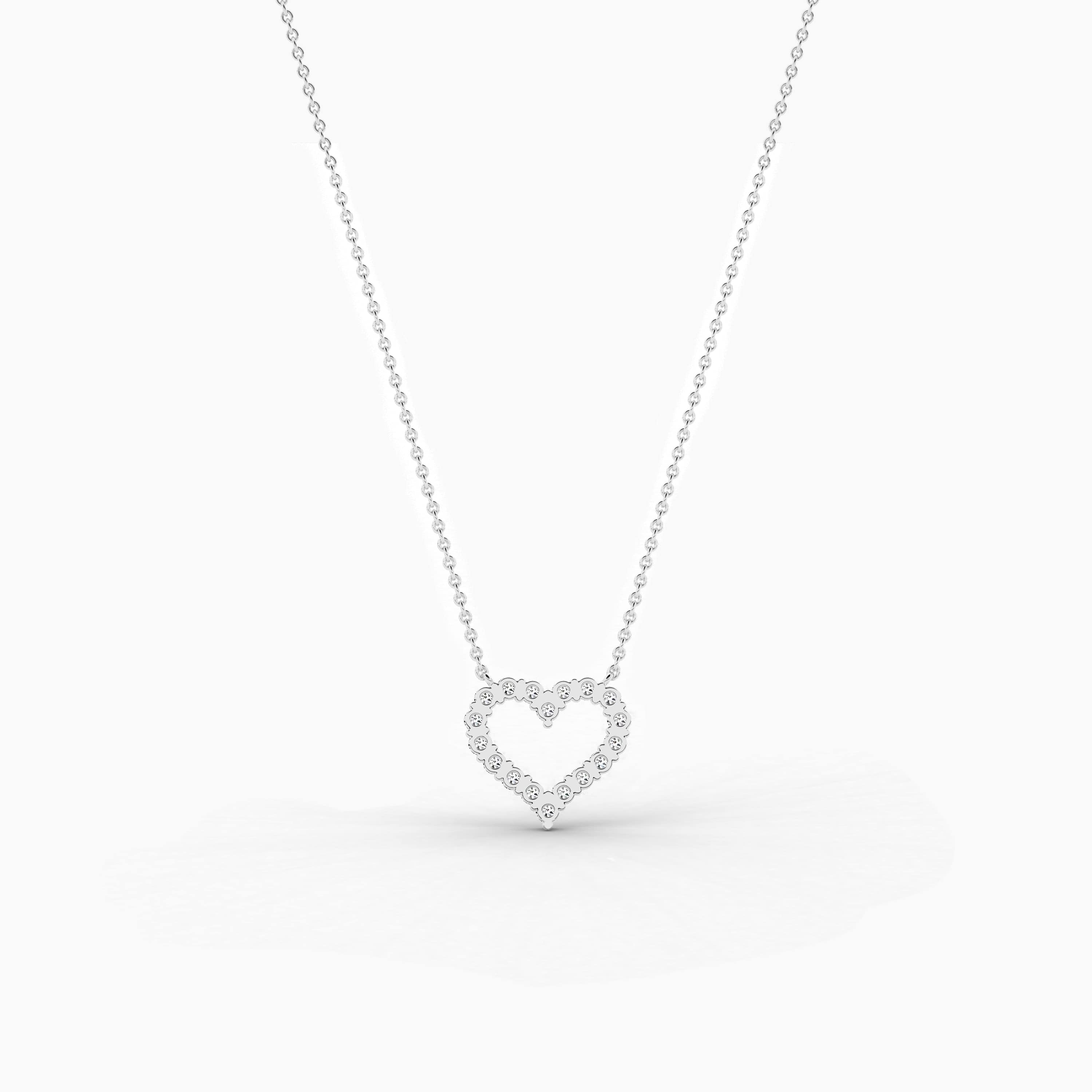 heart diamond necklace