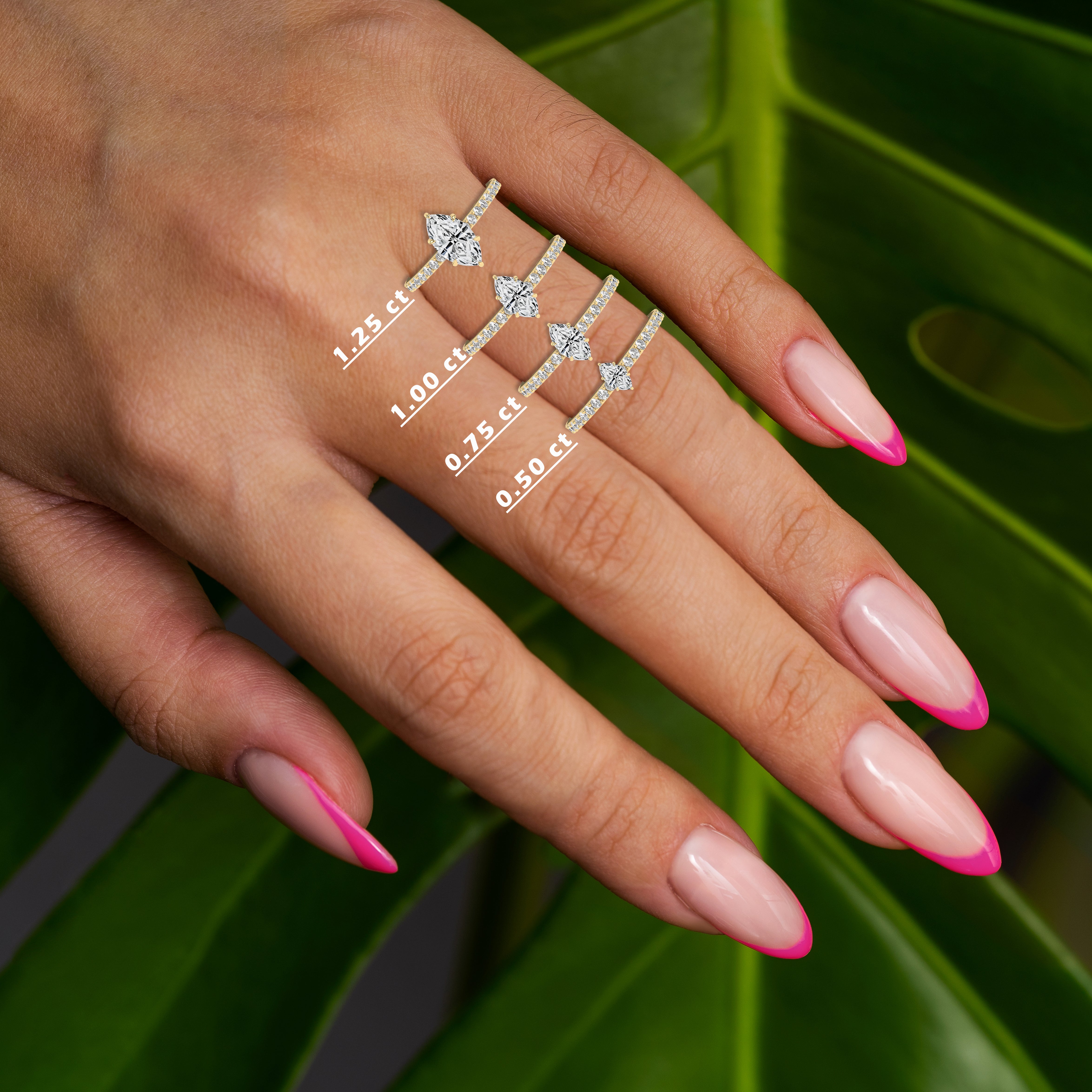 marquise cut moissanite diamond ring