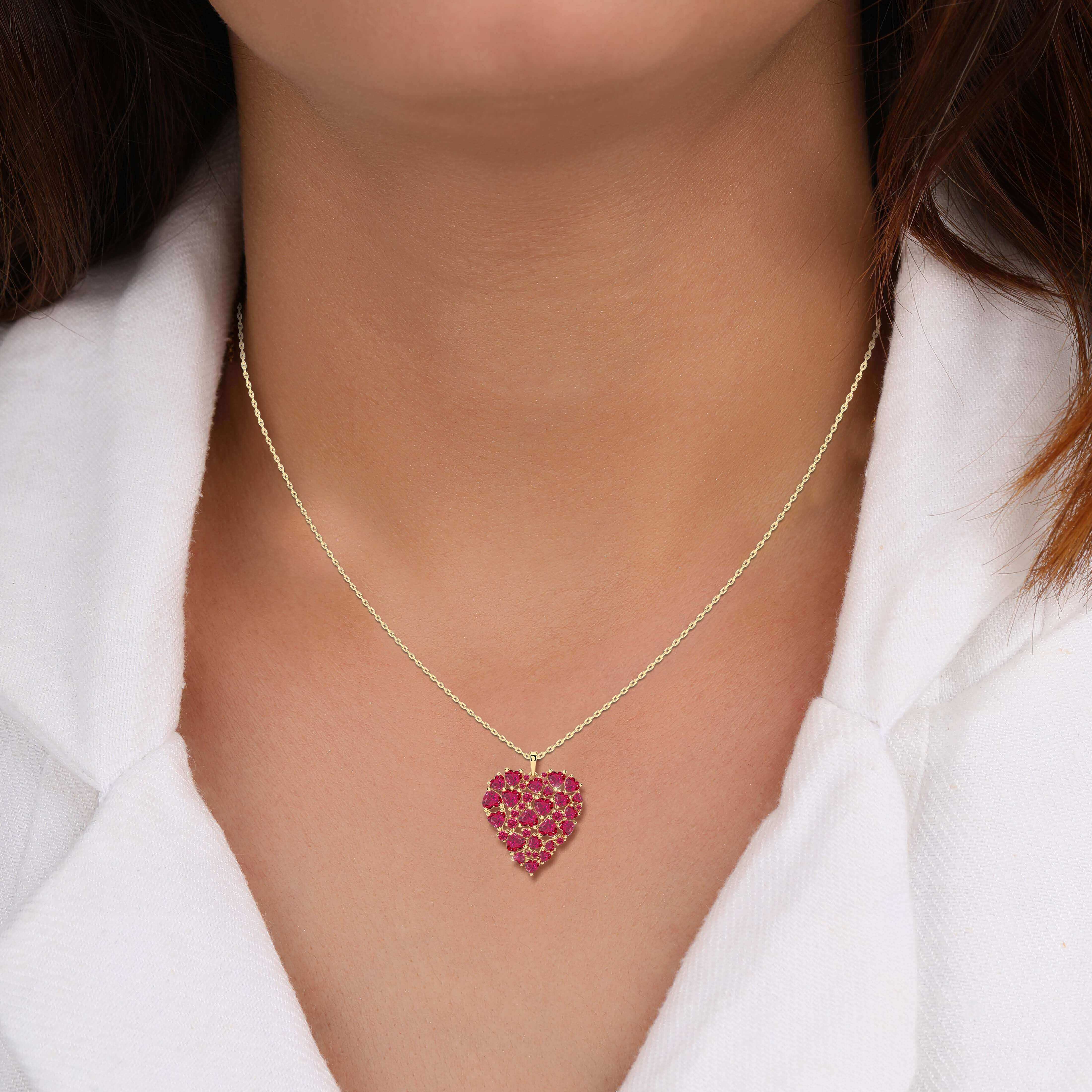 ladies ruby necklace