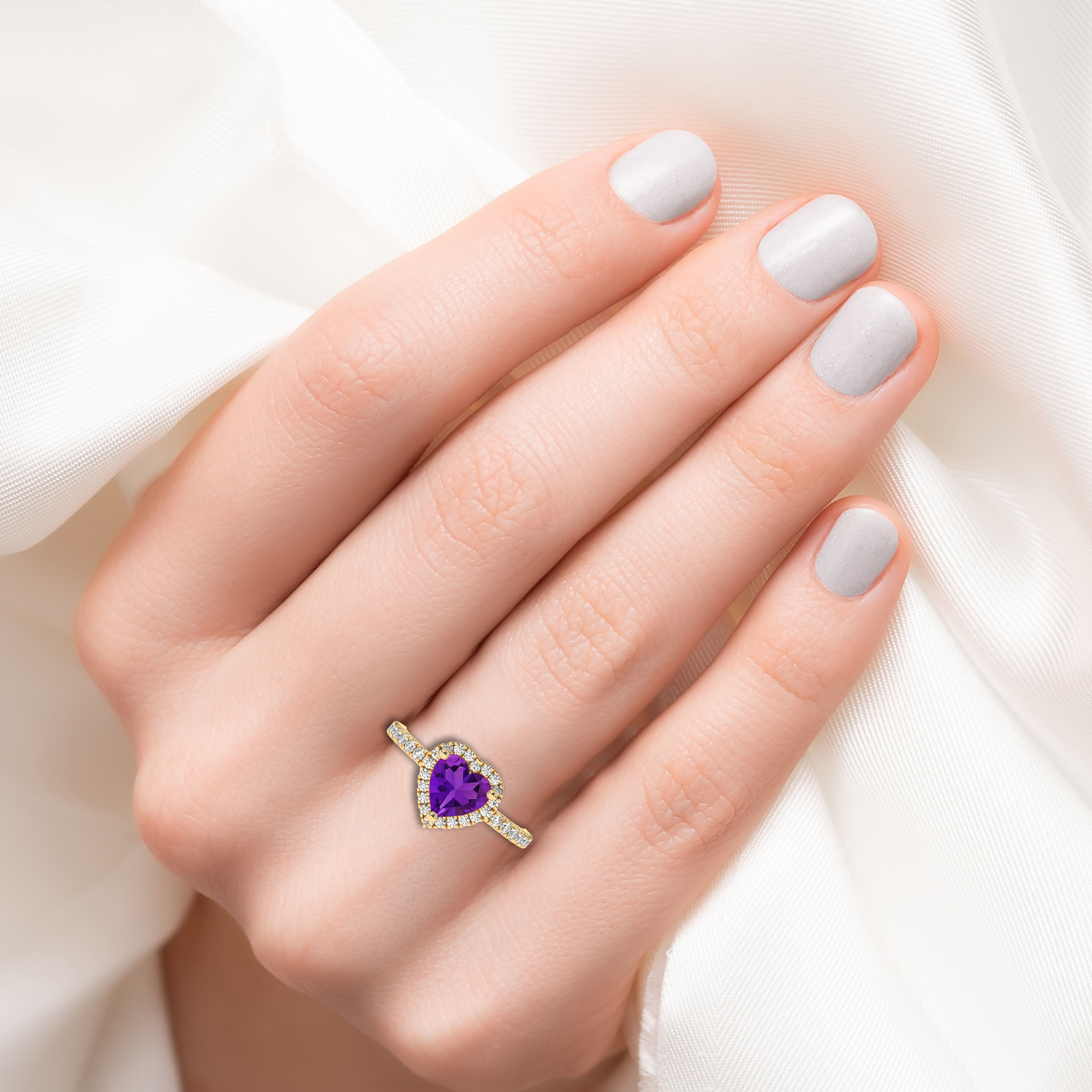 purple stone wedding rings