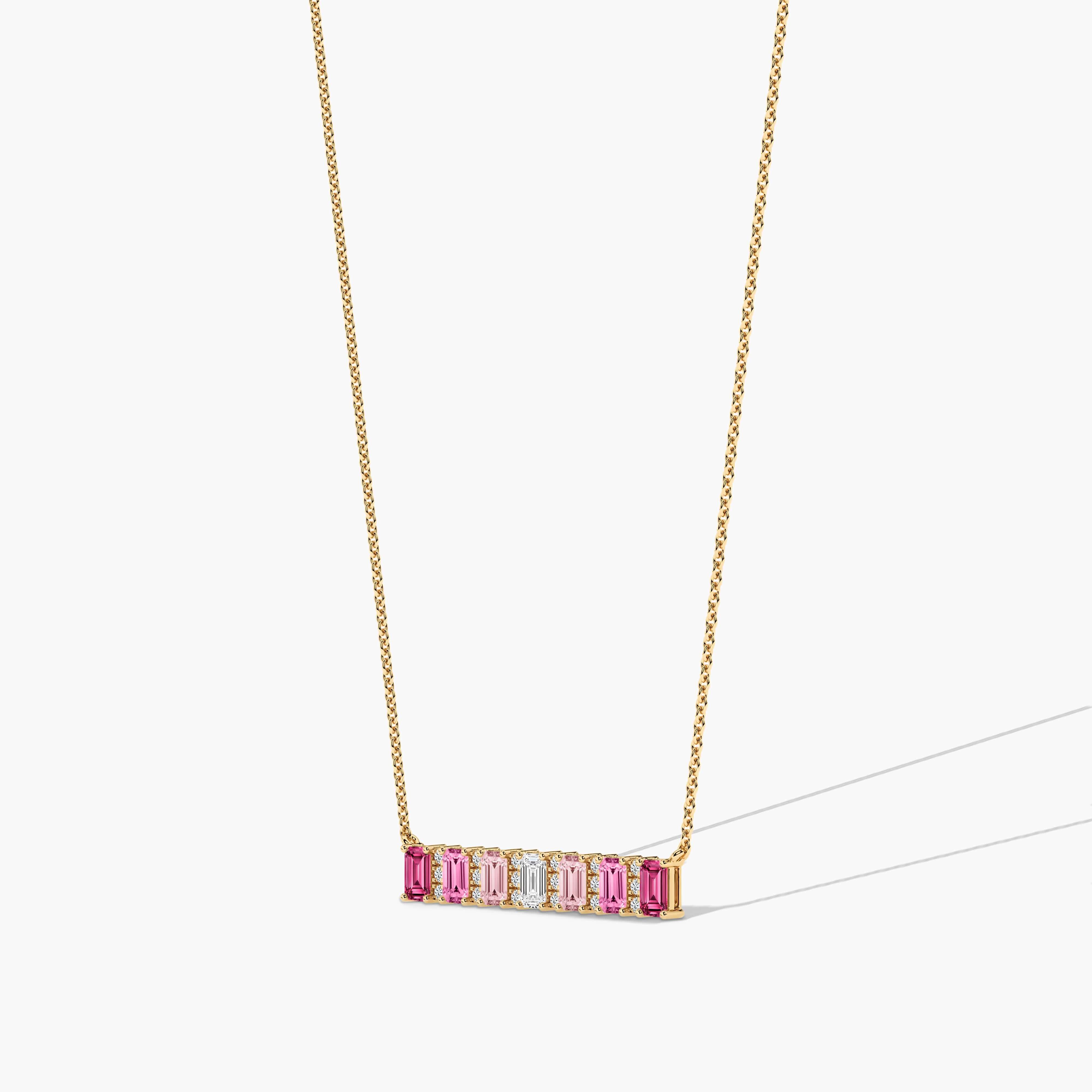 pink color stone necklace