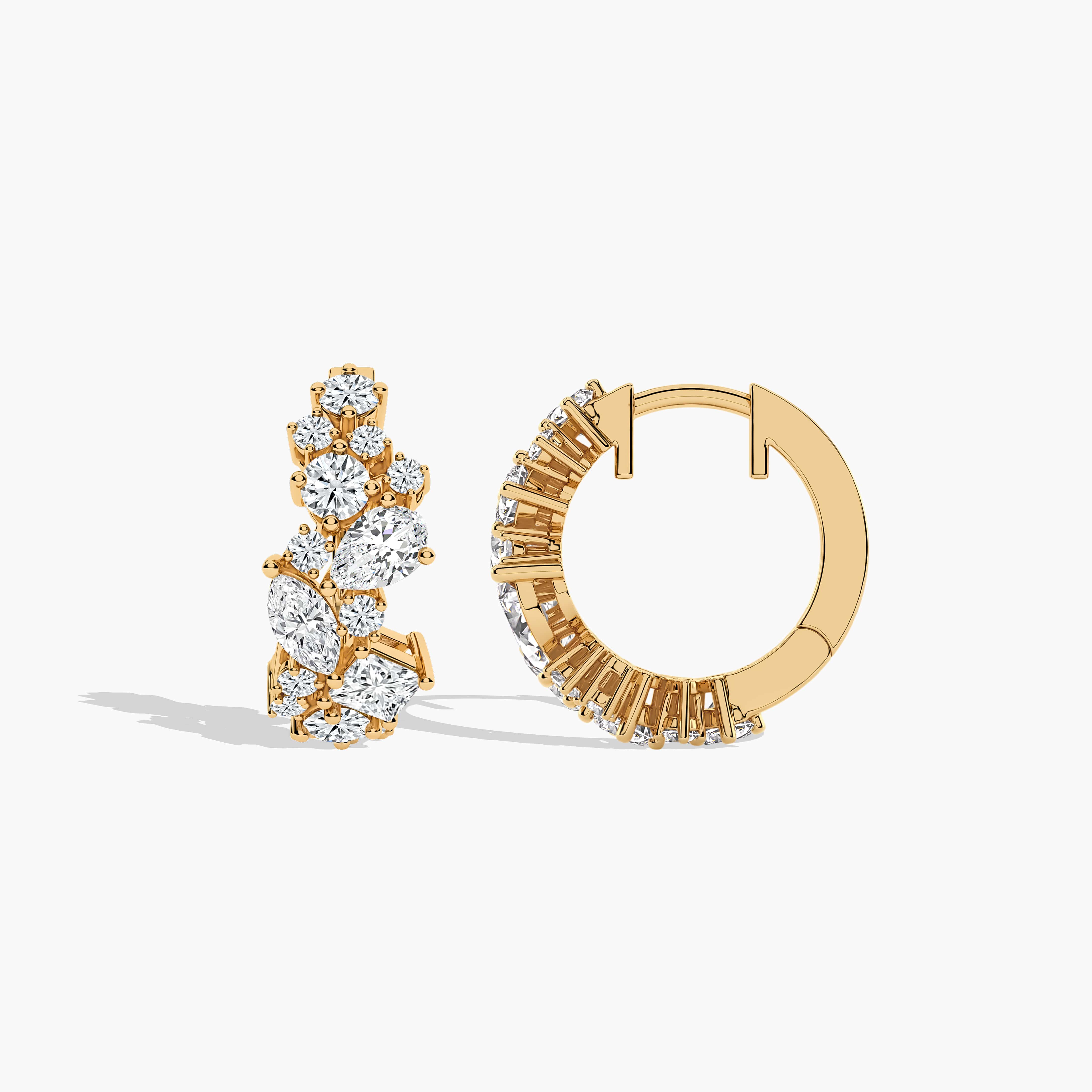 hoop diamond earrings