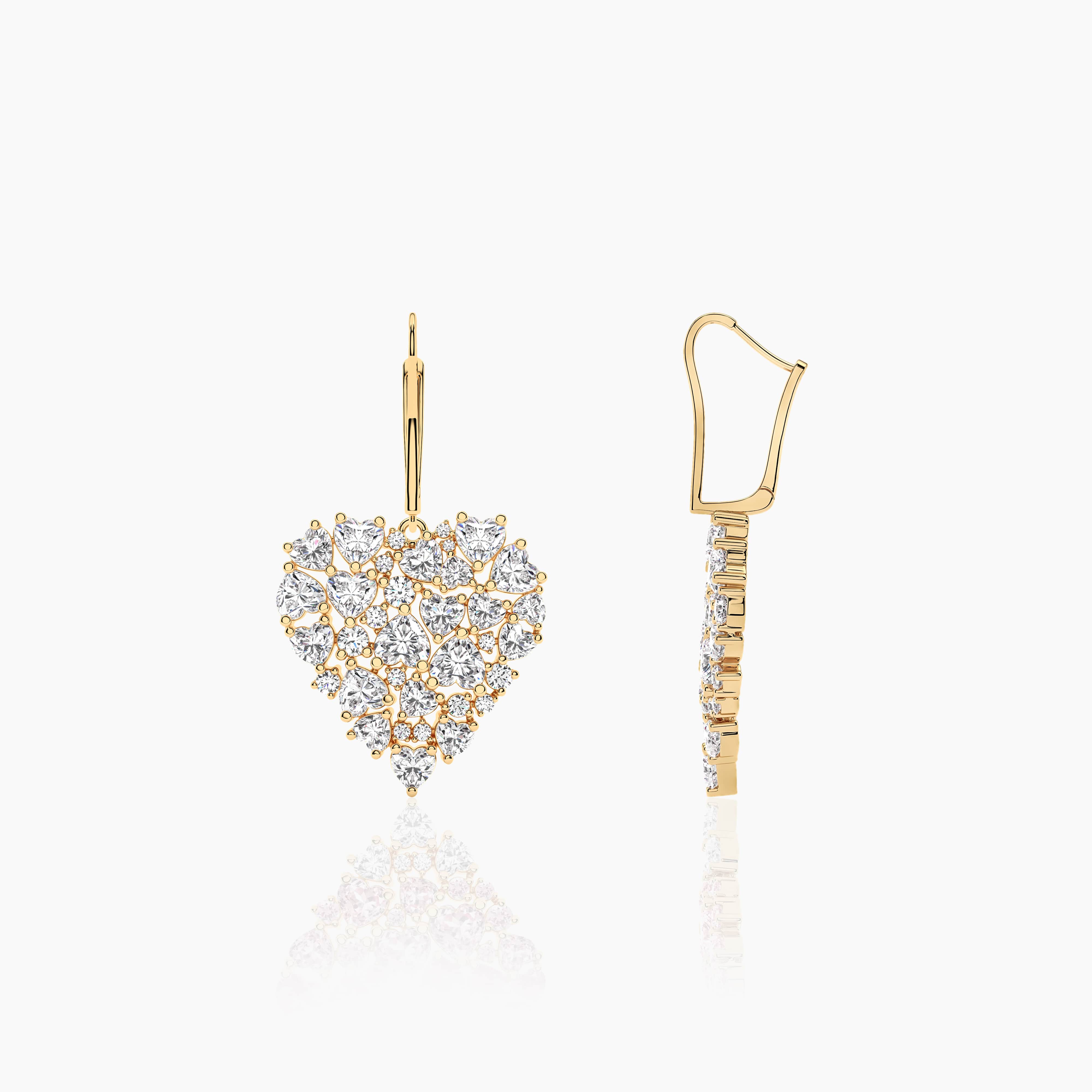 drop earrings with diamonds