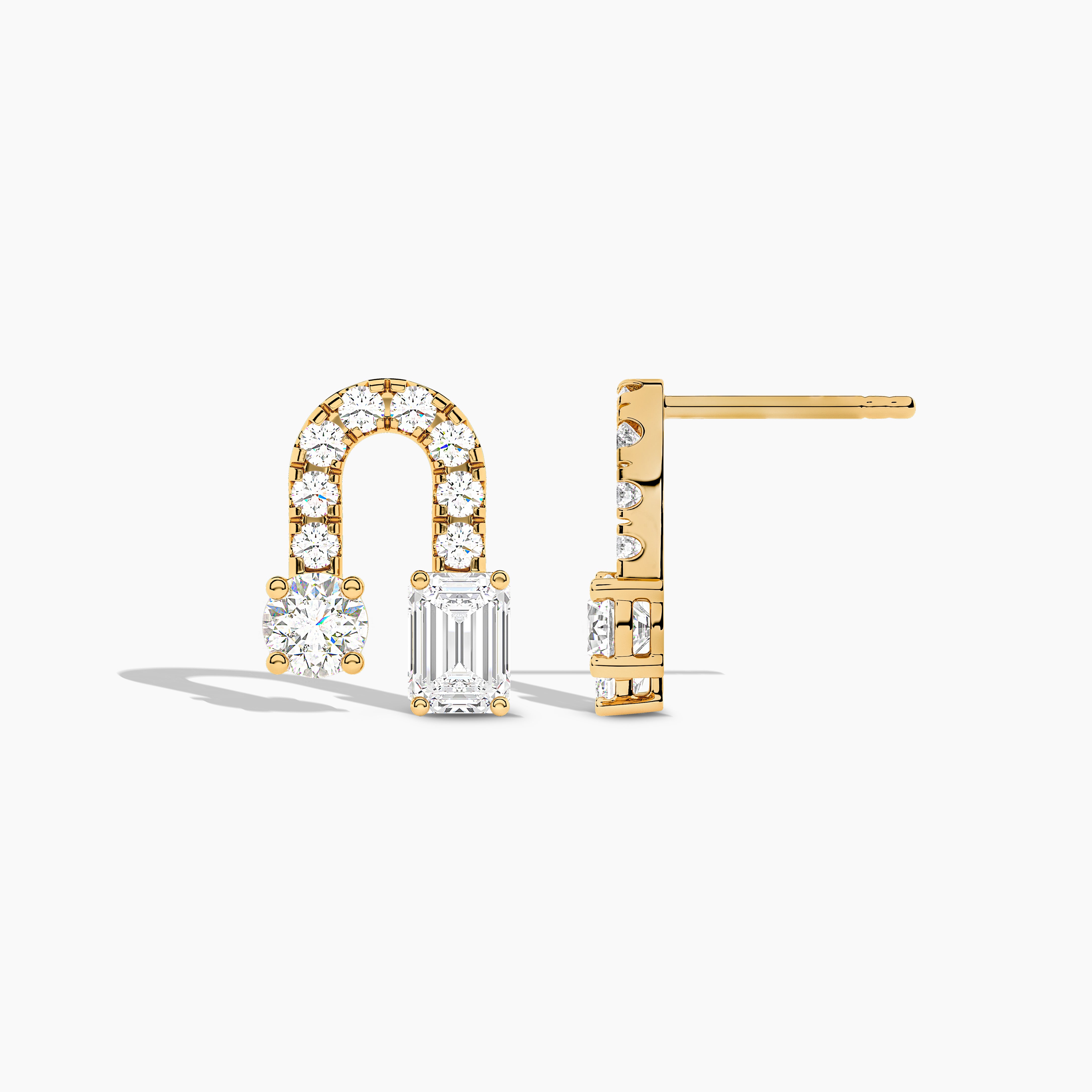 Lab Grown Diamond Earring Horseshoe