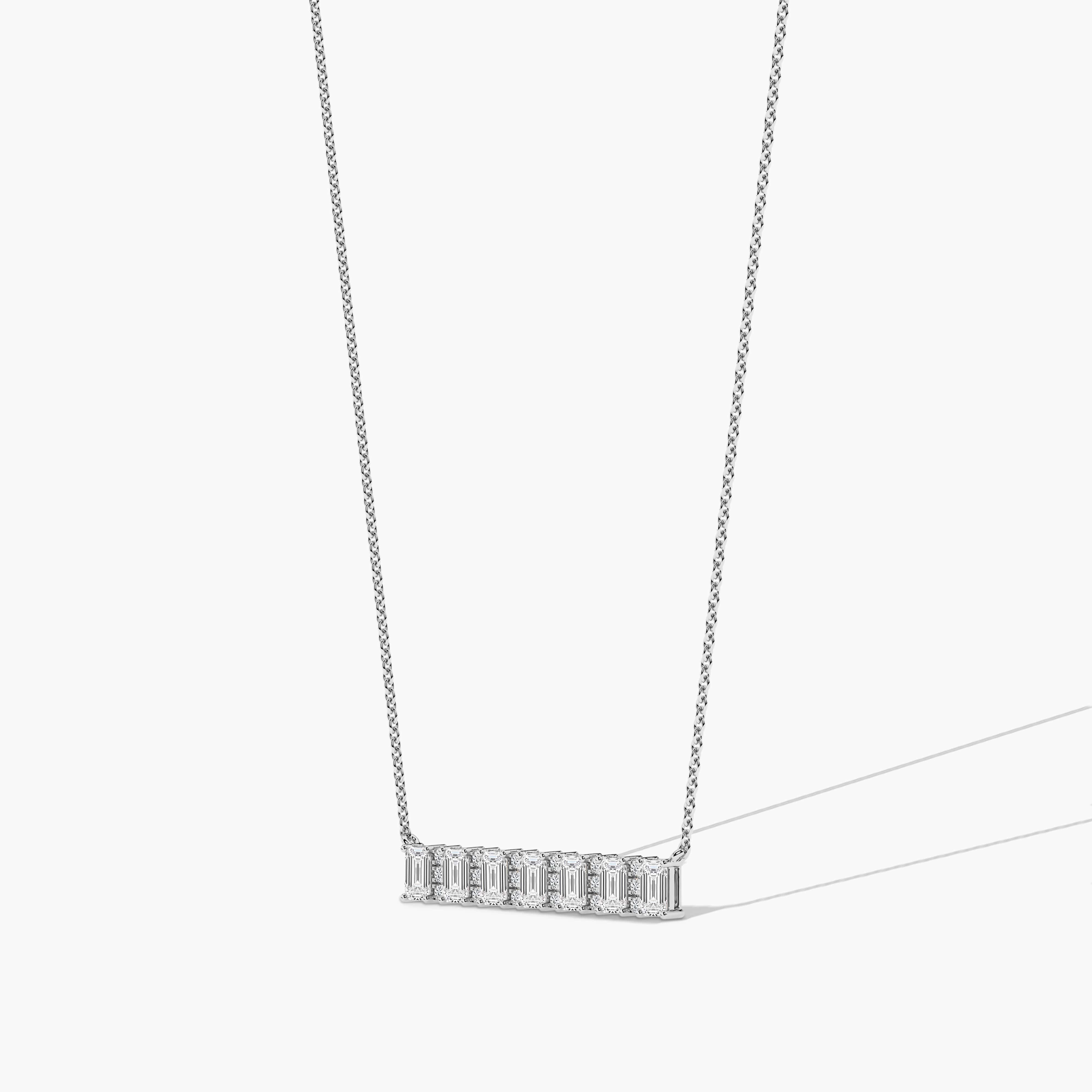 diamond bar necklace white gold