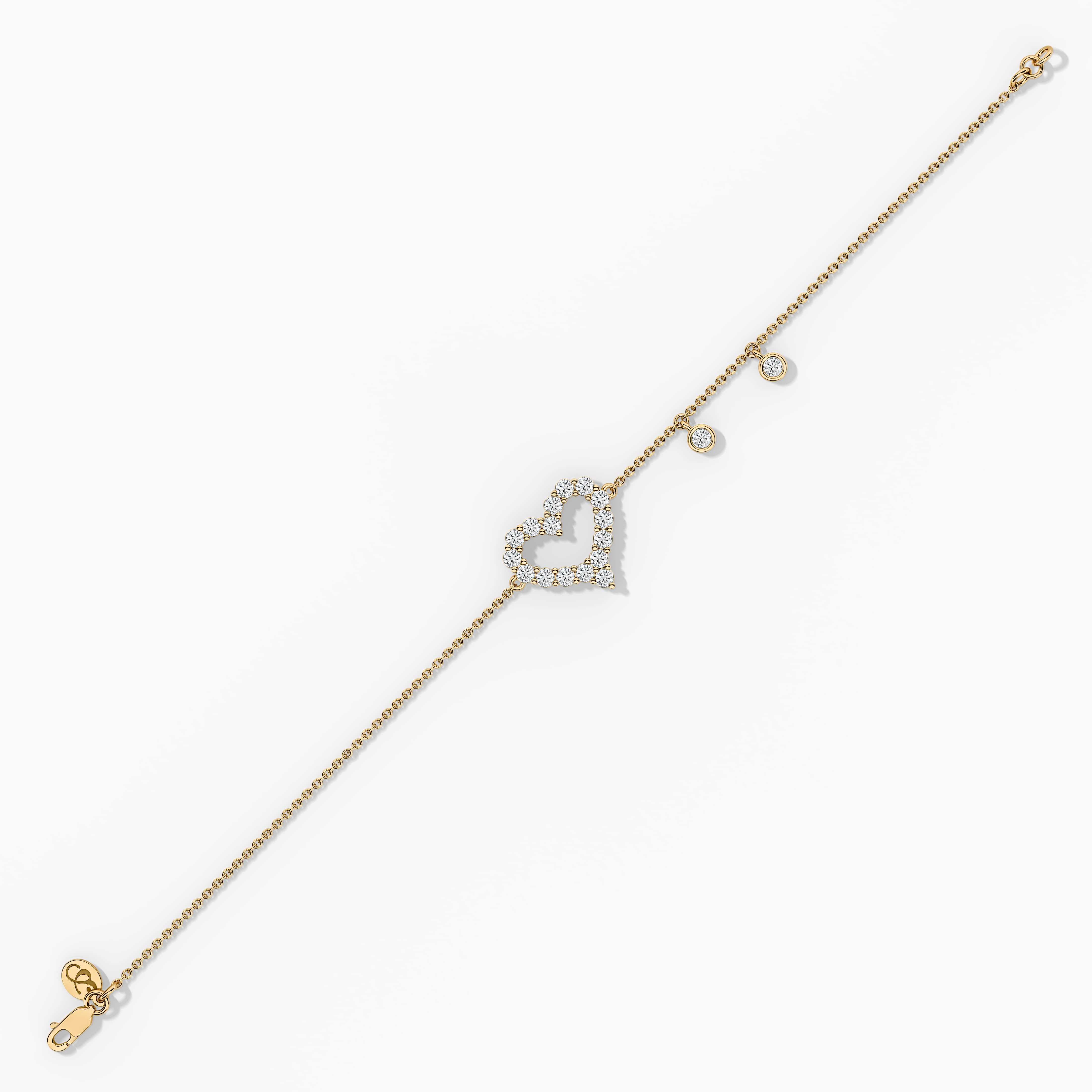 yellow gold moissanite diamond bracelet