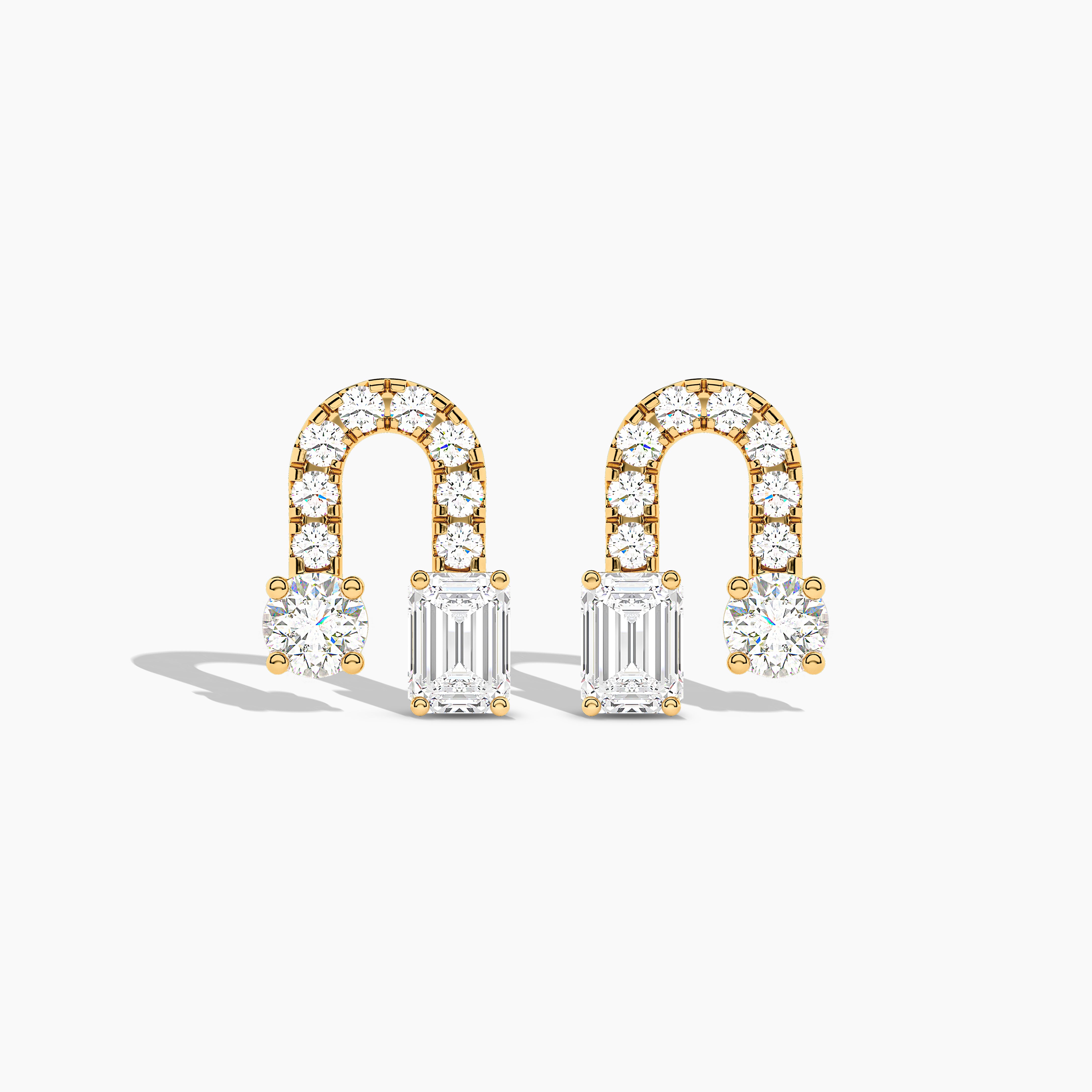 Lab Grown Diamond Earring Horseshoe