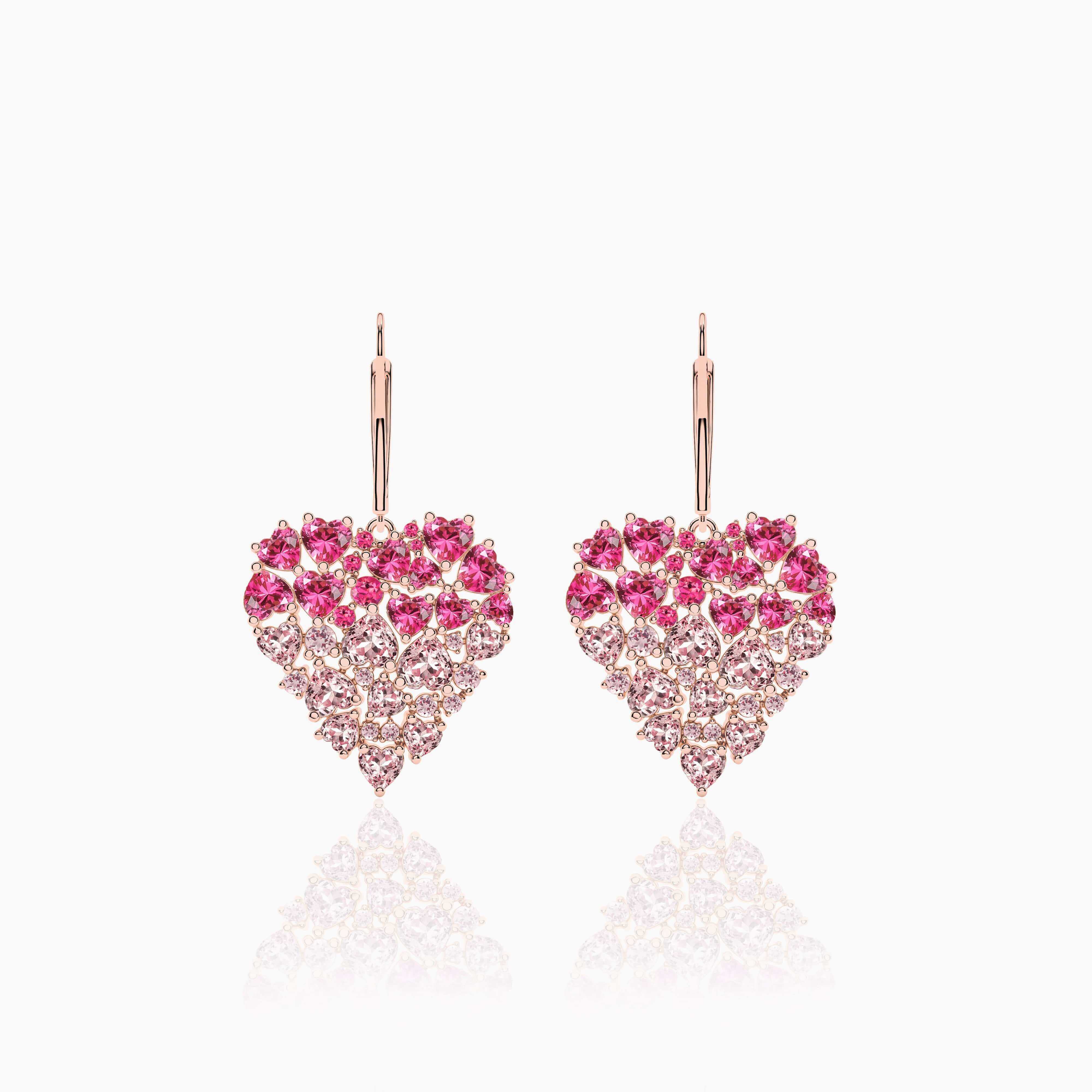 drop diamond earrings gold