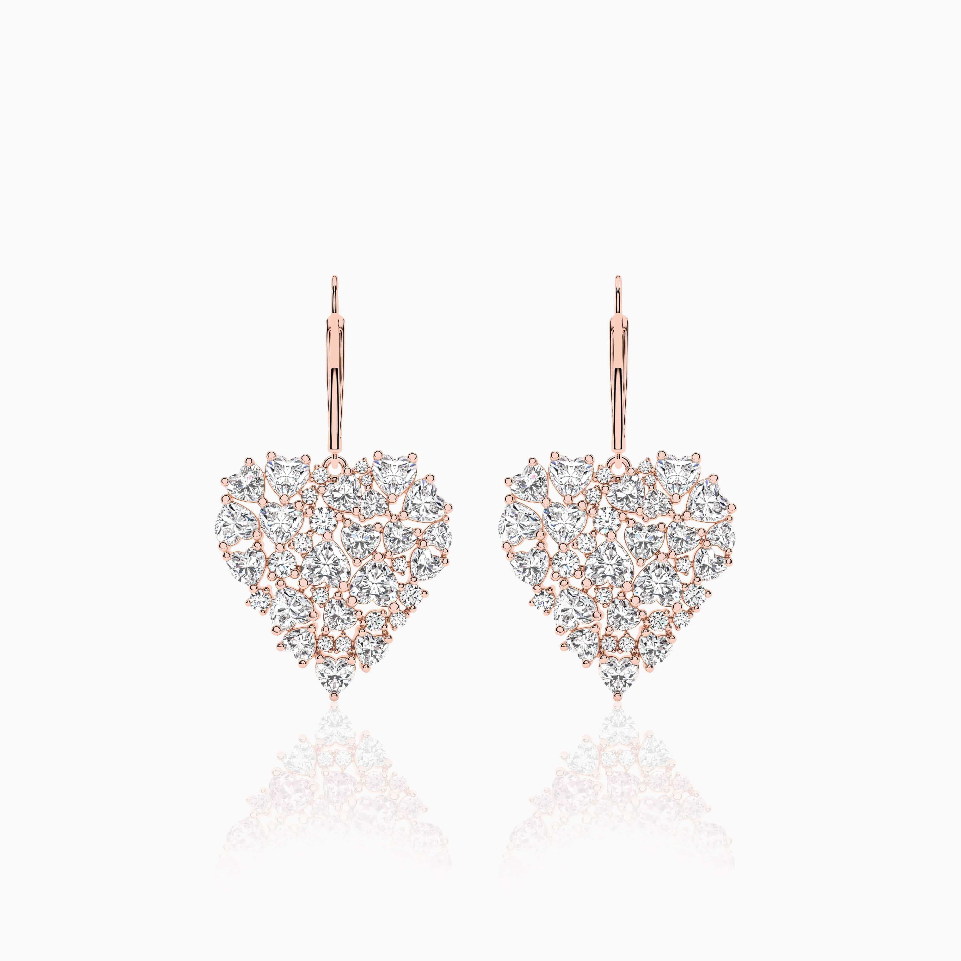 gold diamond drop earrings