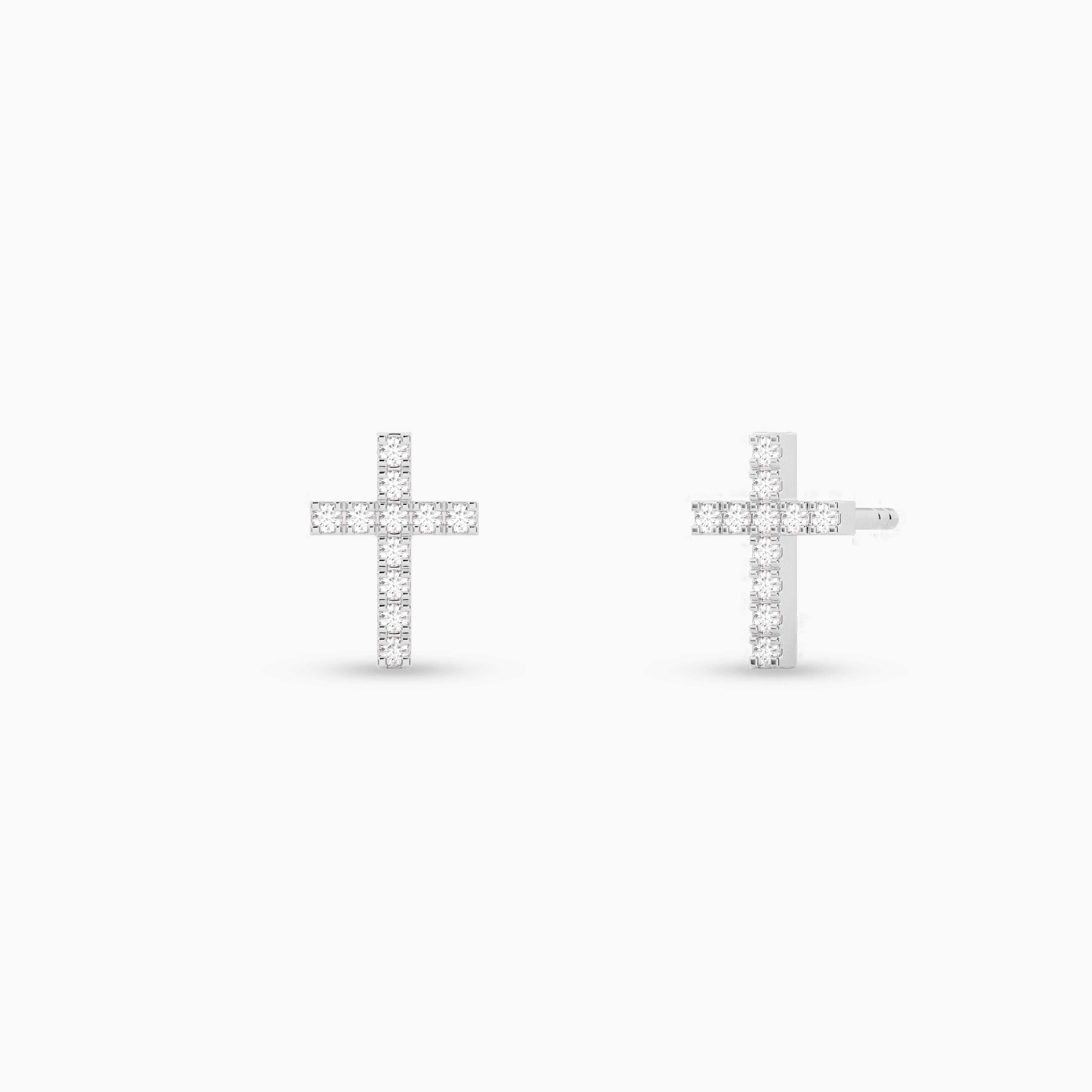 cross earrings studs