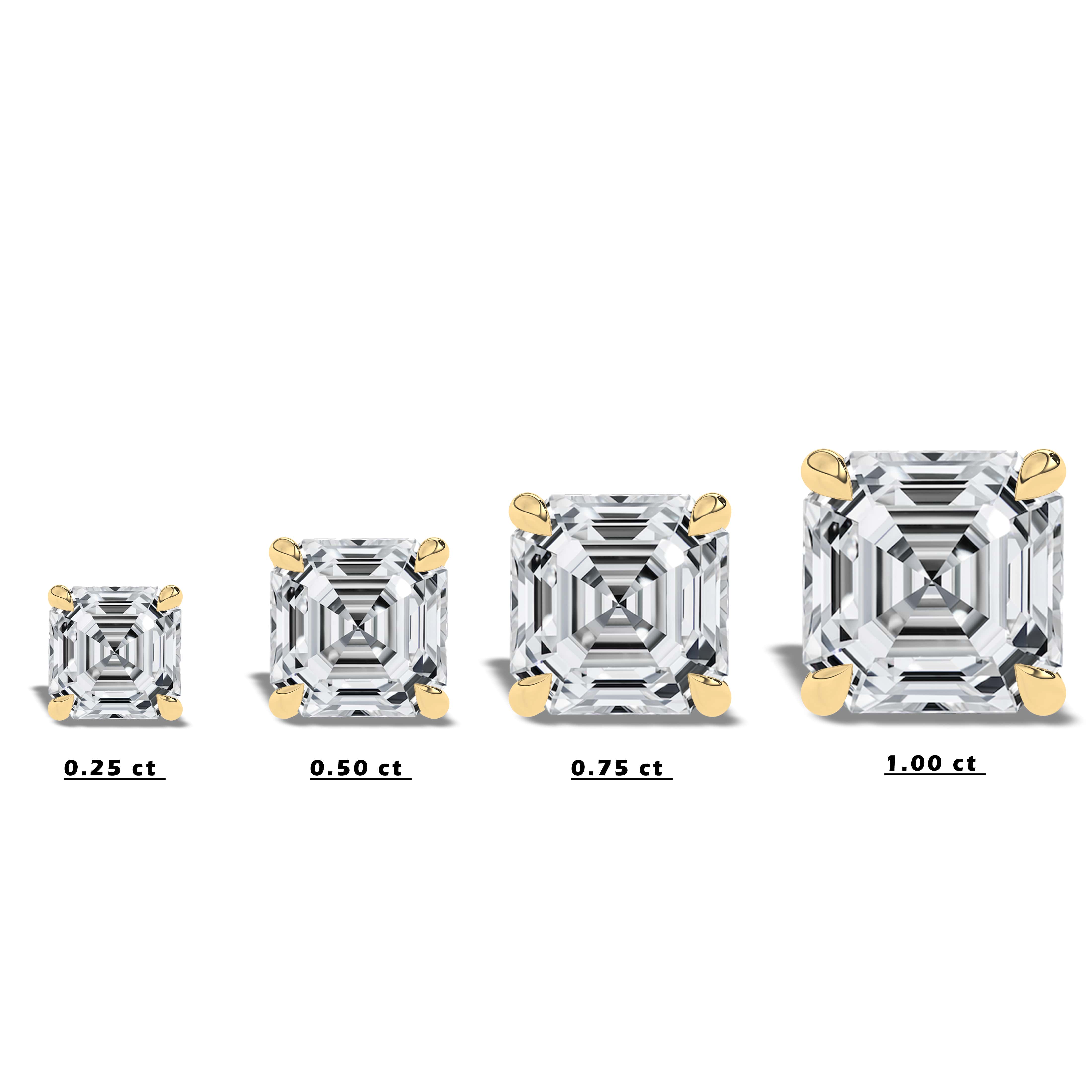 0.25 carat to 1.00 carat stud earrings
