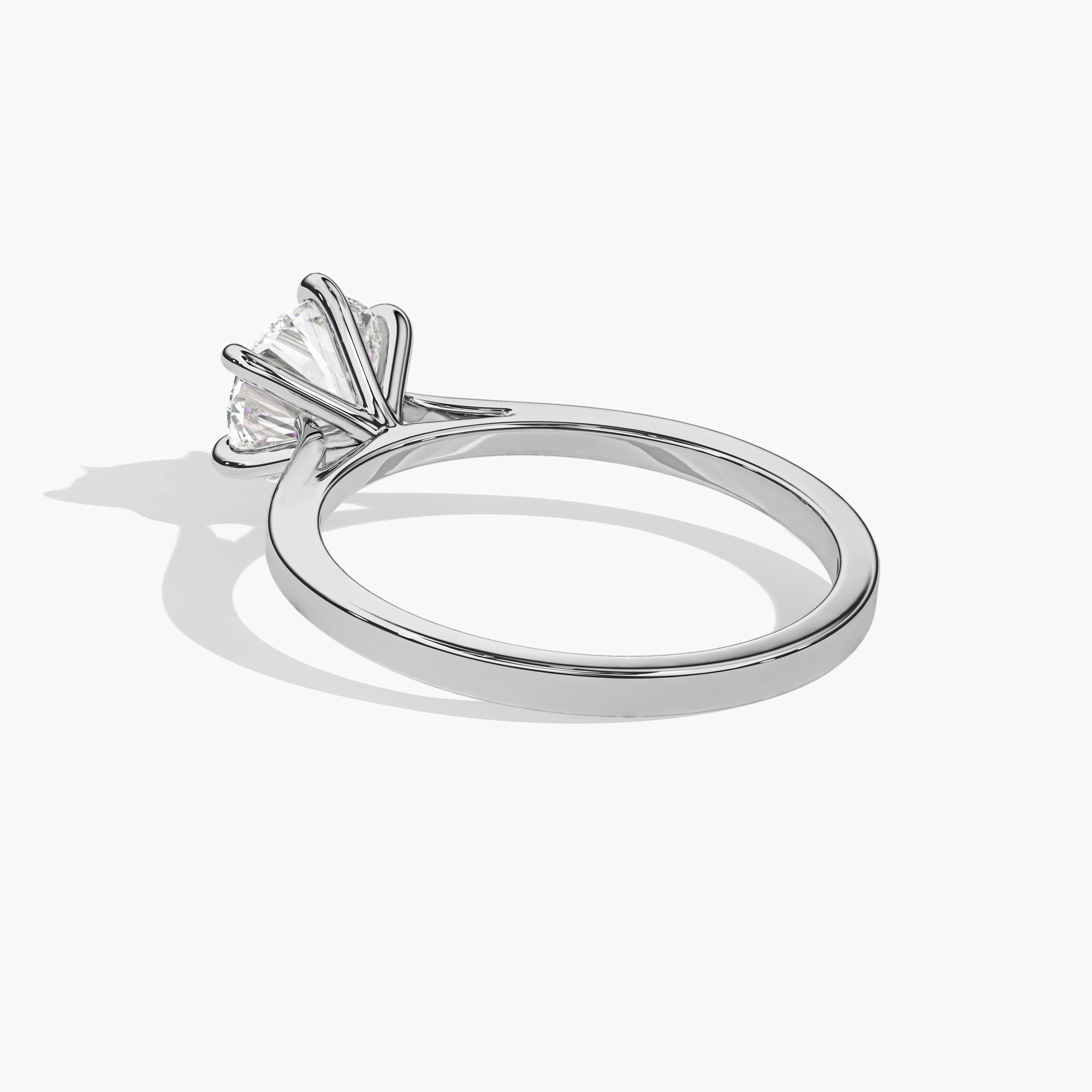 cathedral setting engagement ring white gold