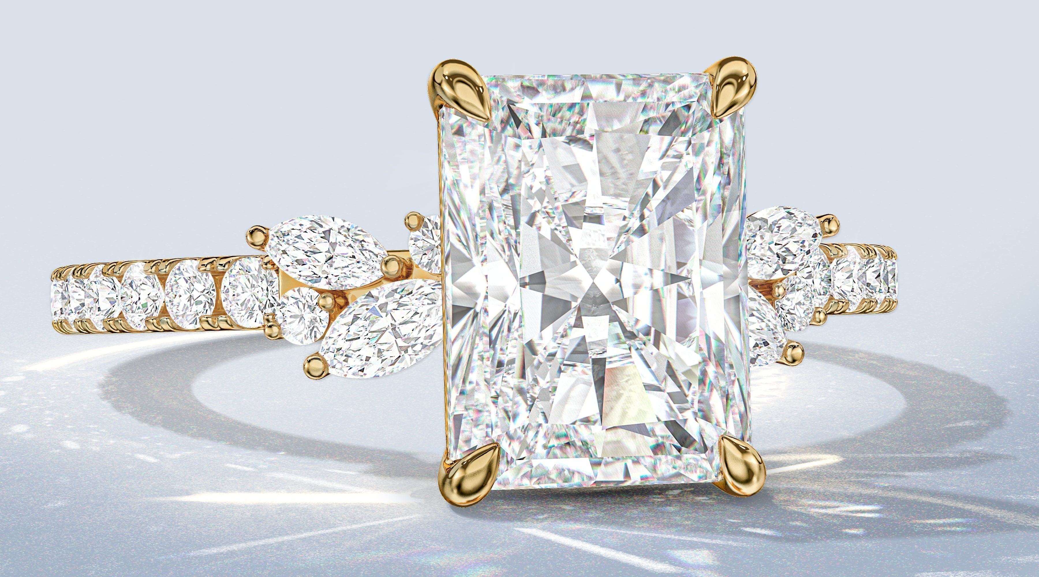 radiant cut engagement ring