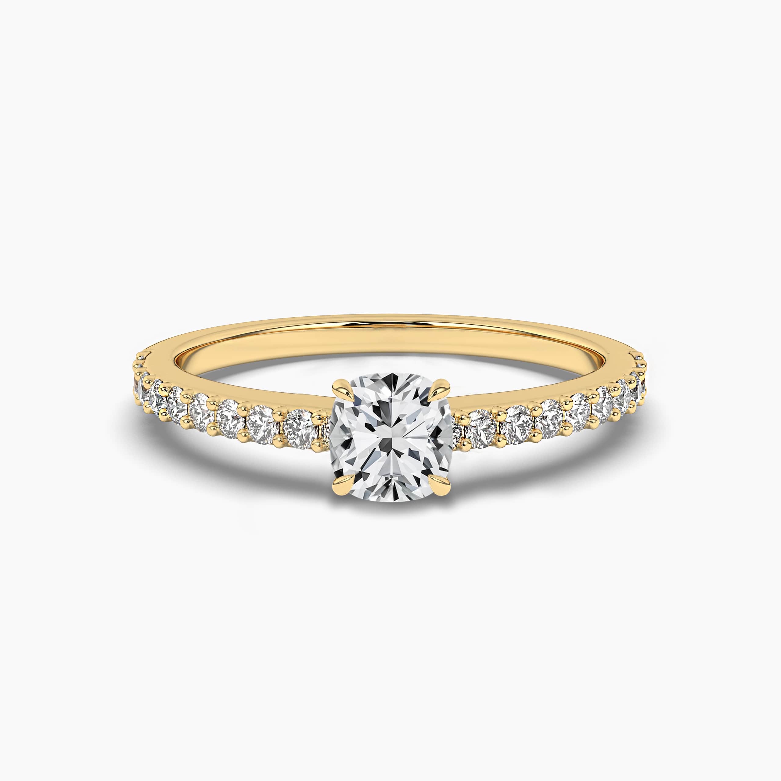 0.50ct white gold cushion cut engagement rings