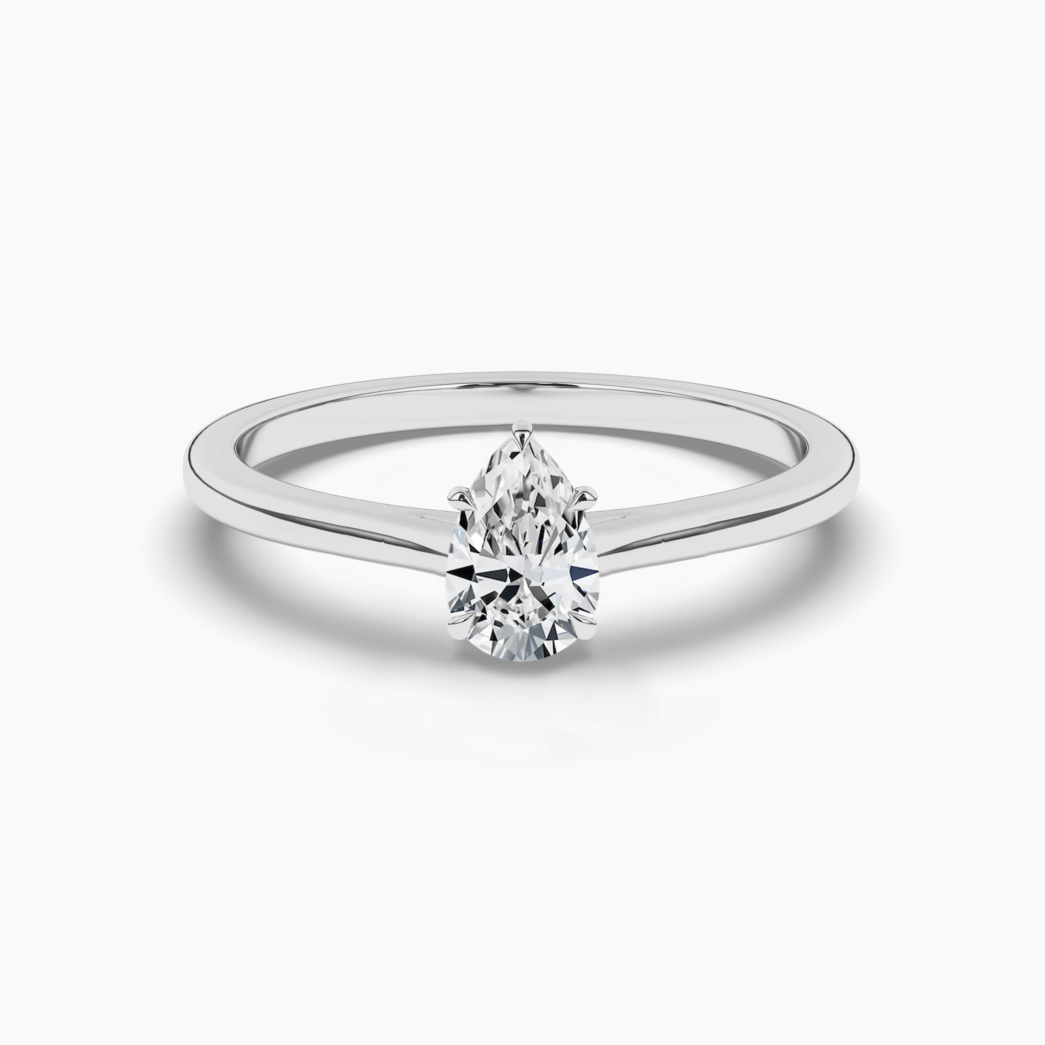 Pear Lab-Grown Diamond Solitaire Engagement Ring