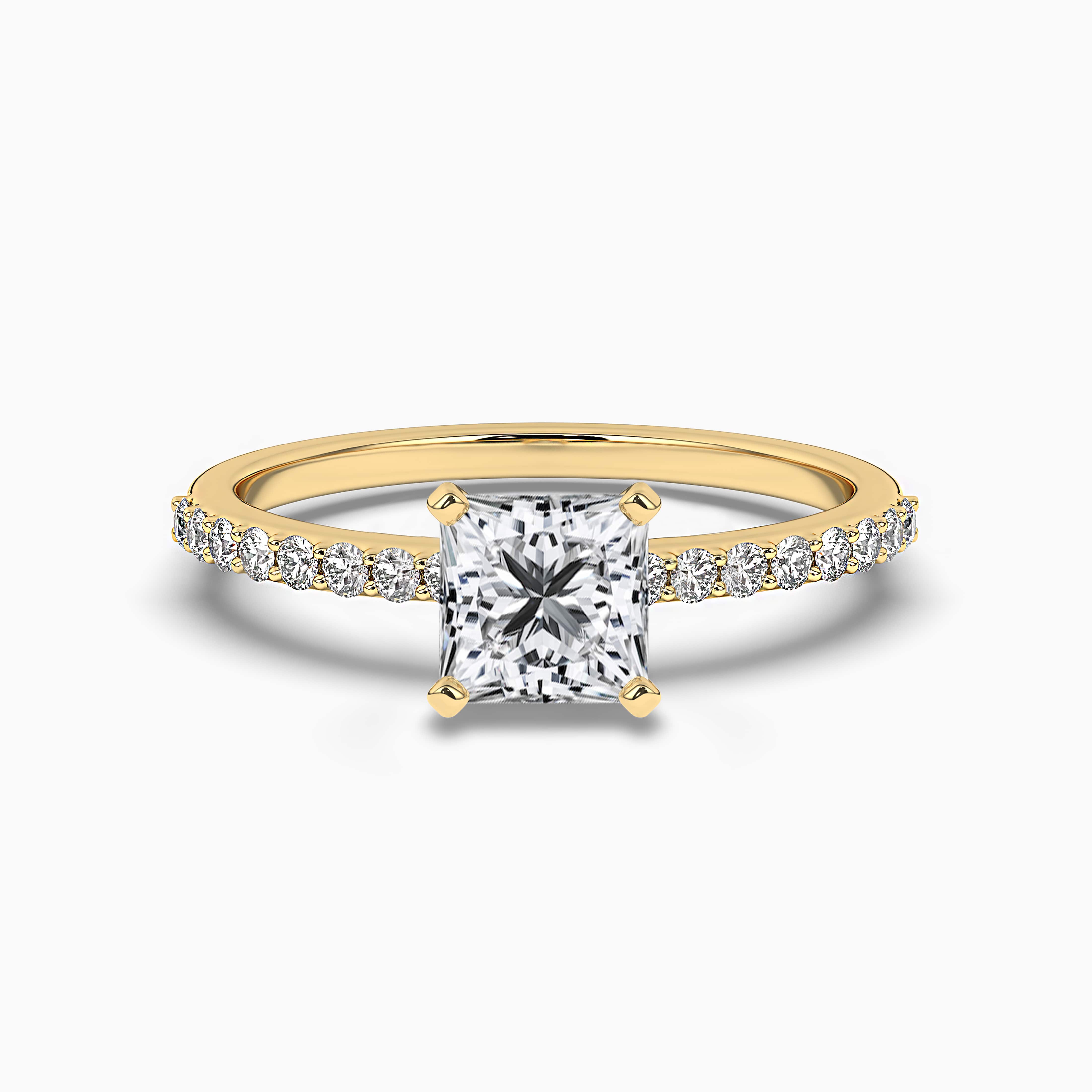 Diamond Engagement Ring Princess cut White Gold