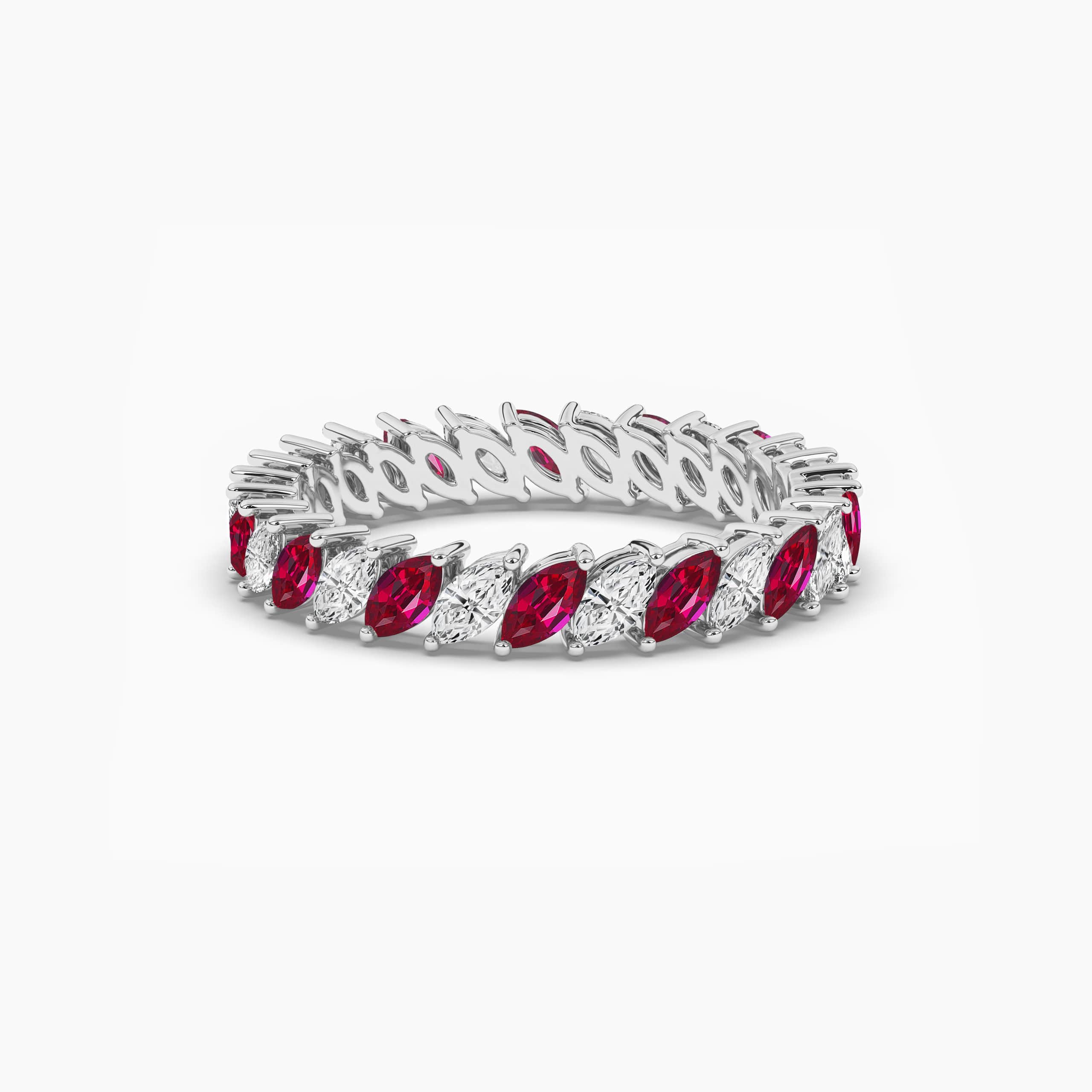 eternity ring diamond and ruby