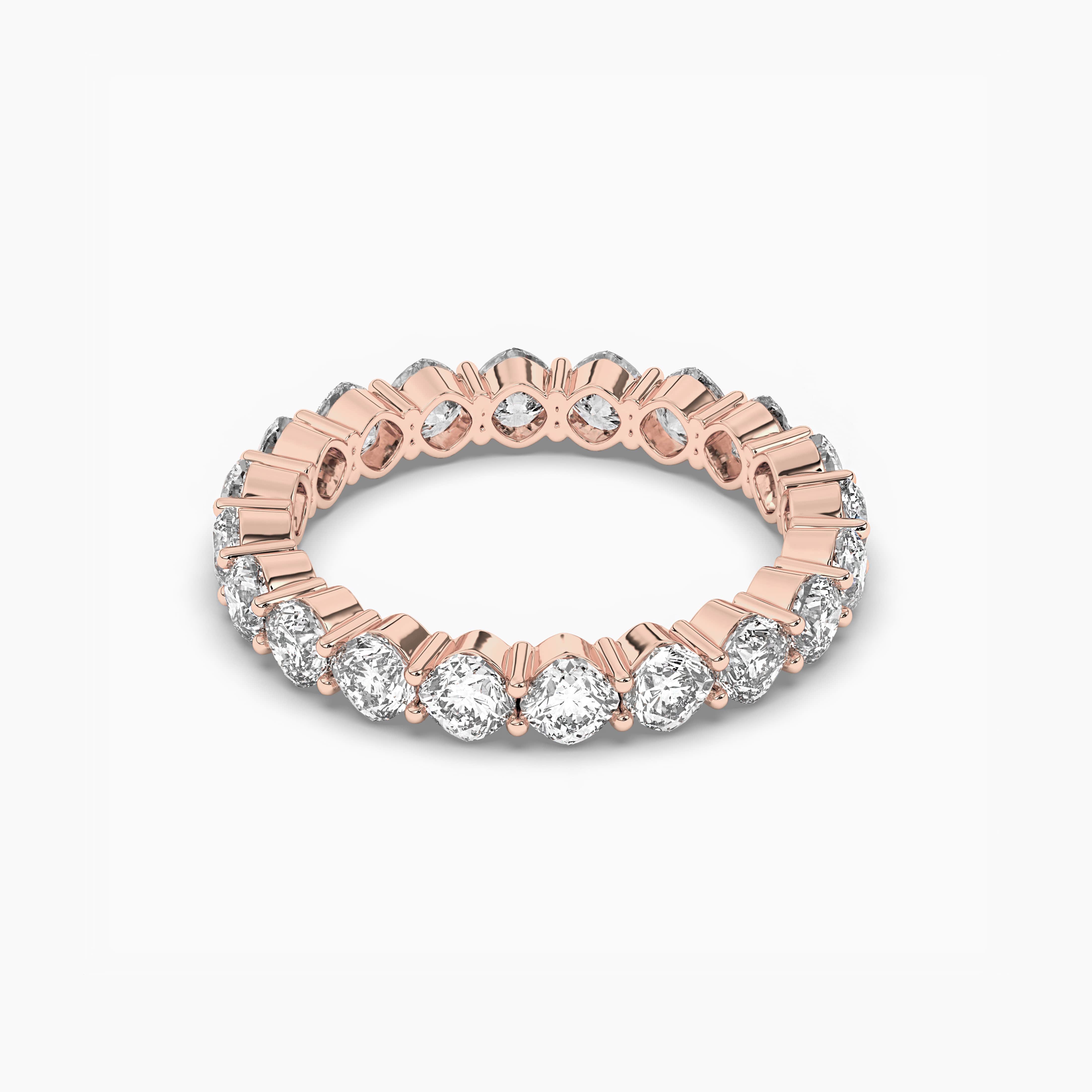 CUSHION CUT DIAMOND ETERNITY BAND ROSE GOLD