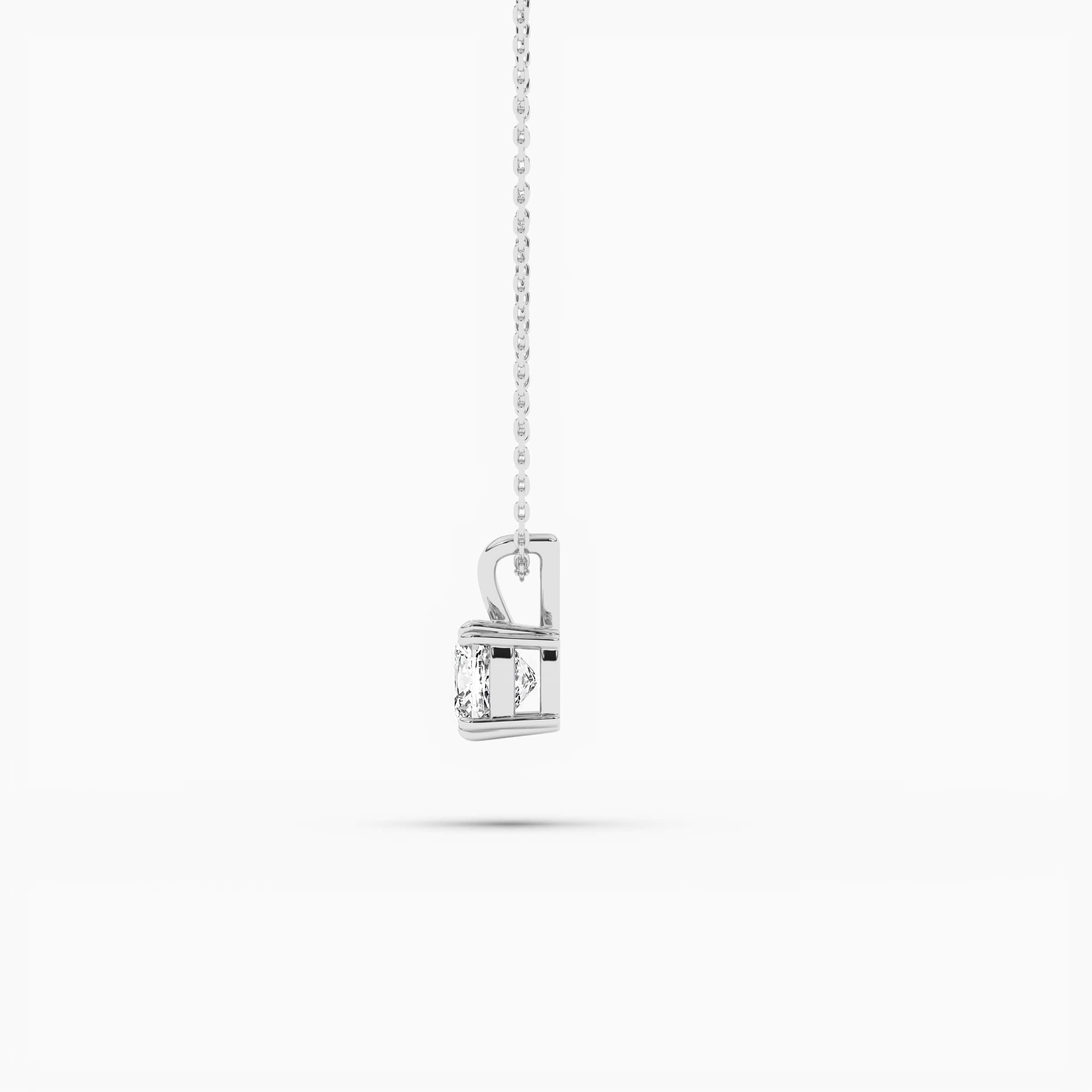 Cushion Cut Diamond Solitaire Pendant Necklace