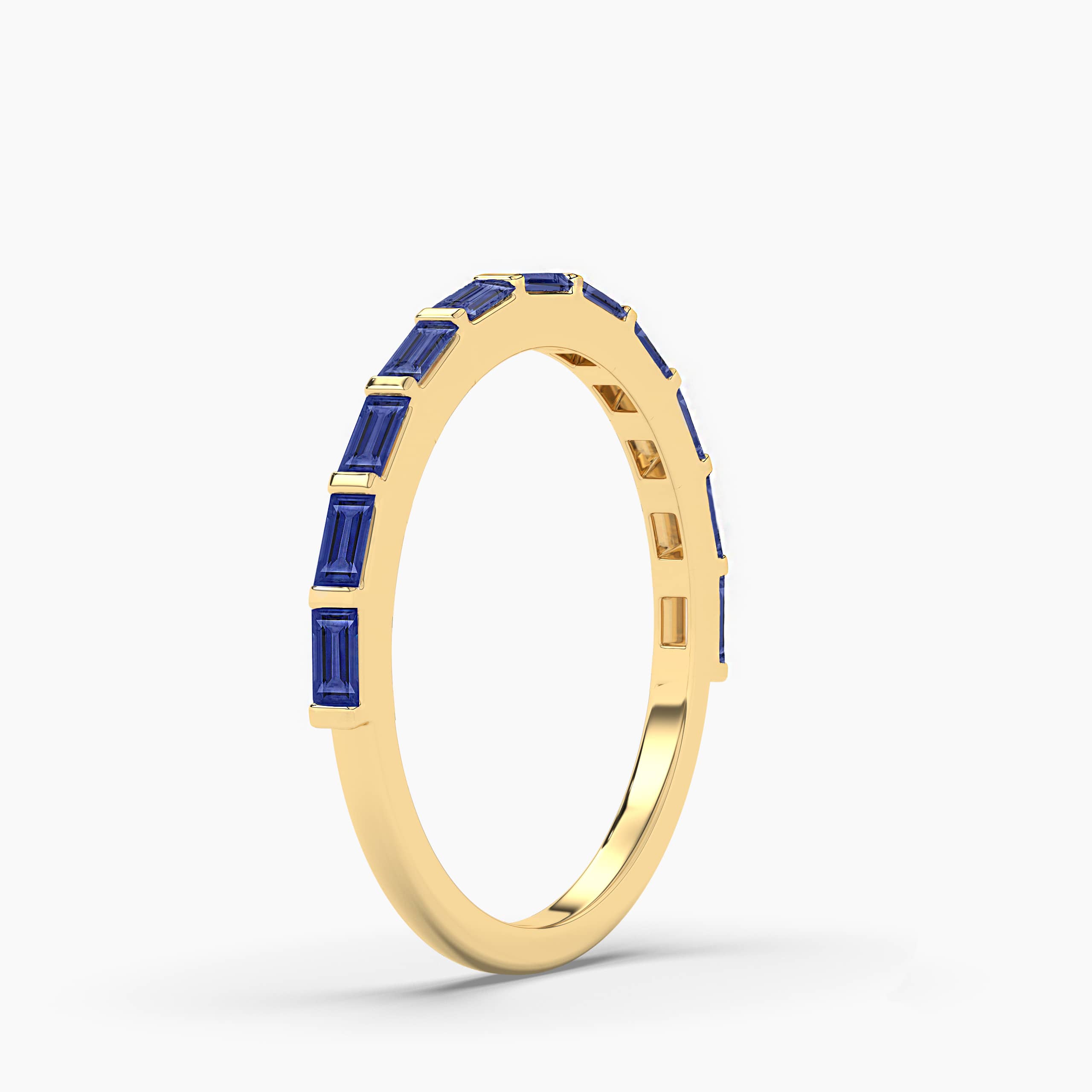Blue Sapphire Baguette Eternity Ring