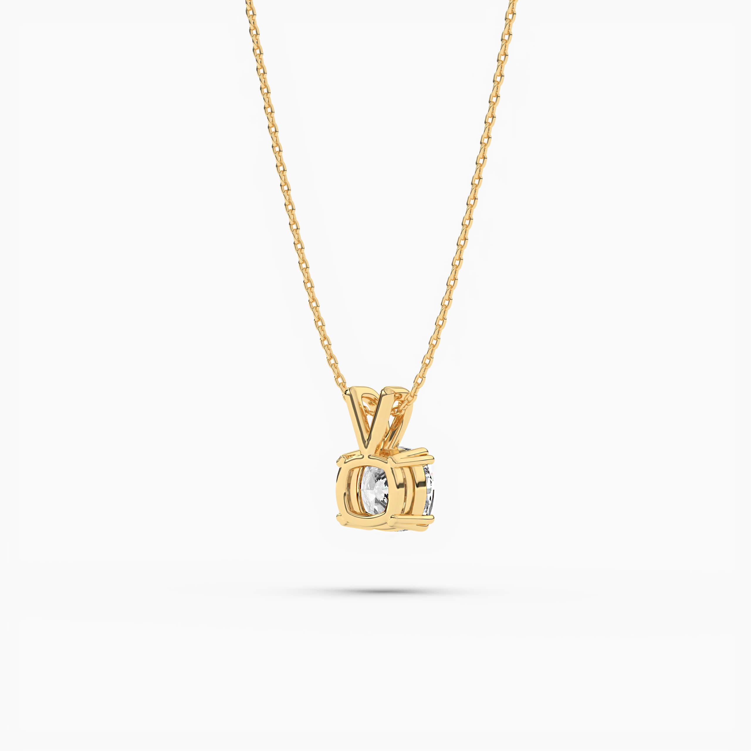 Cushion Cut Fancy Yellow Diamond Necklace