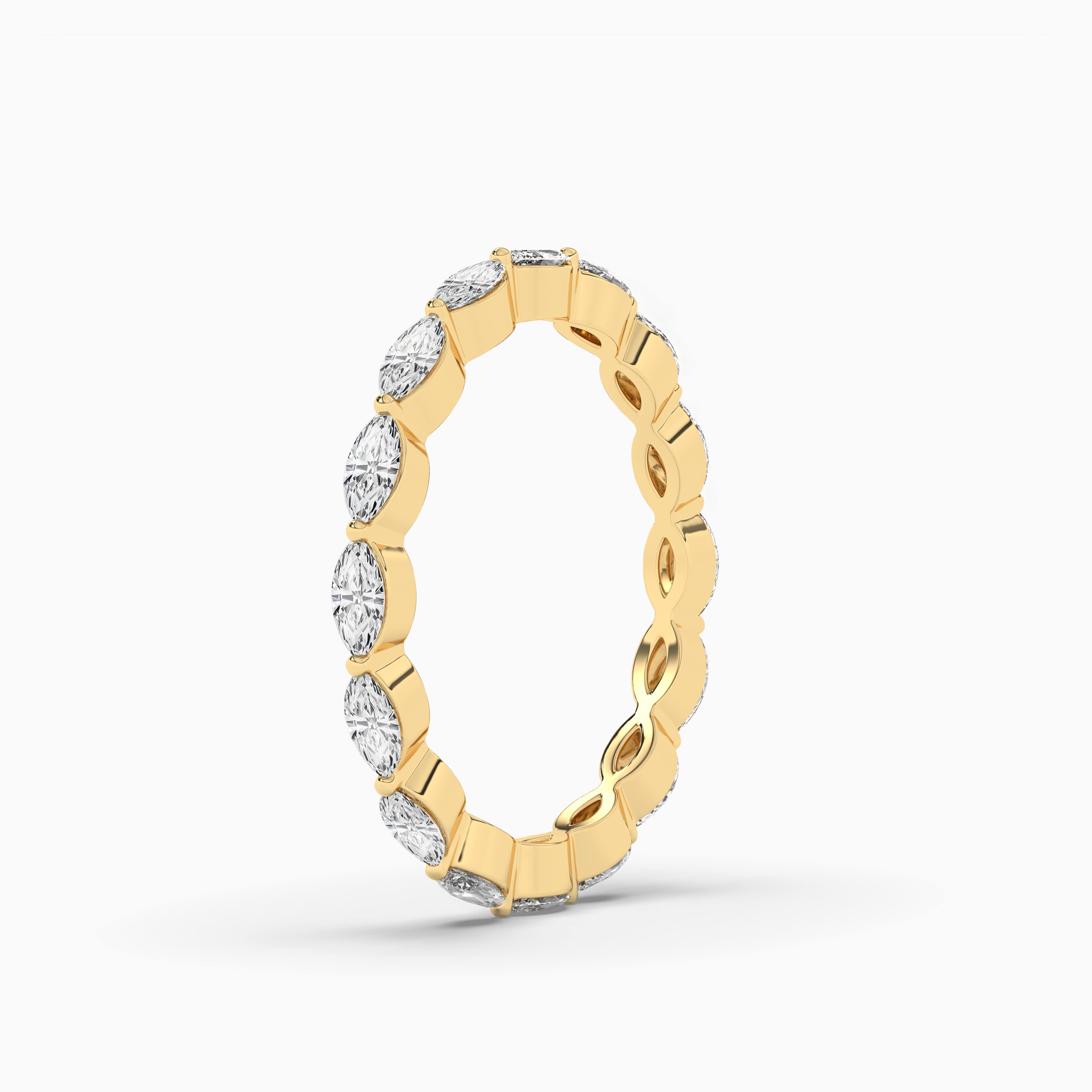 East to West Marquise Band Yellow Gold