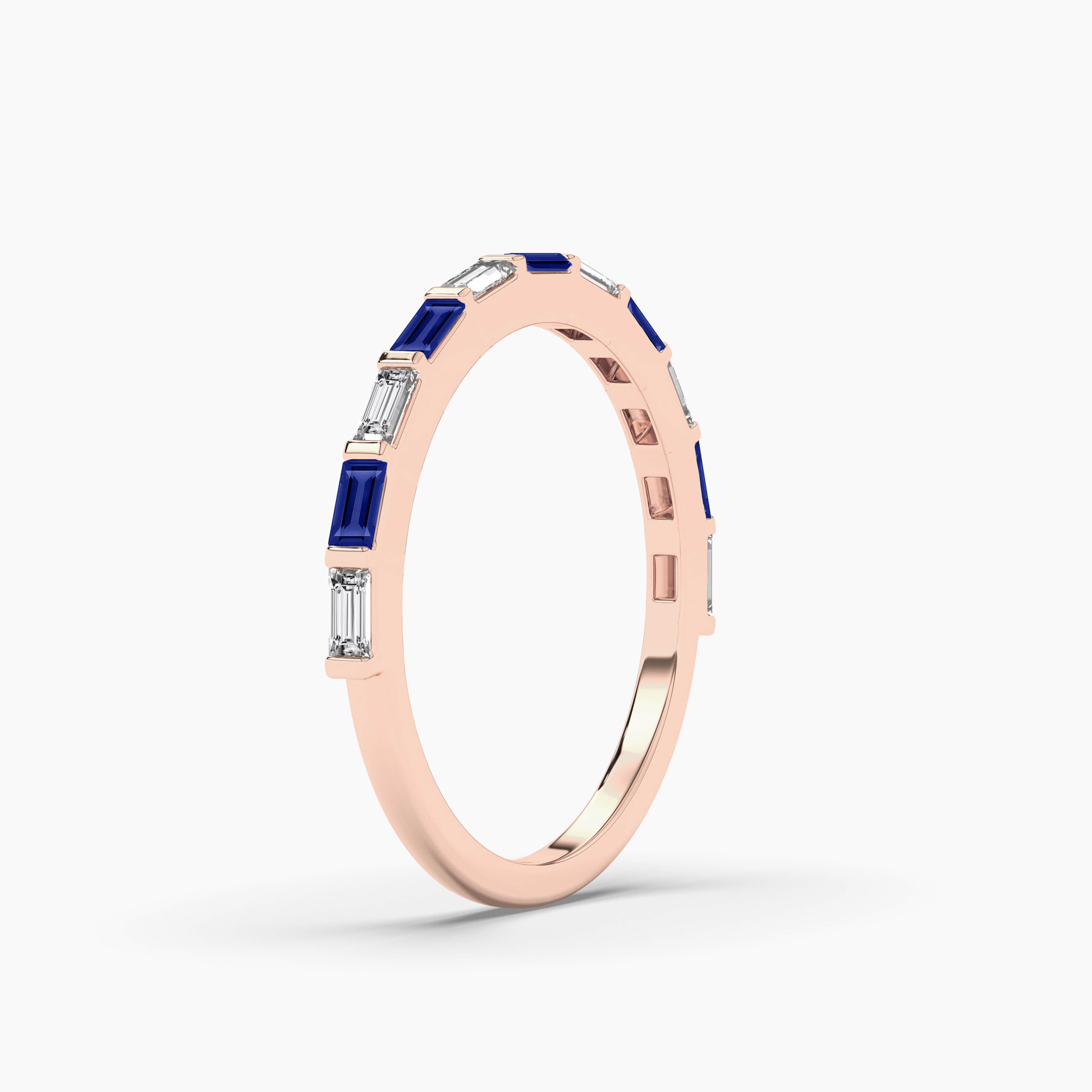 Rose gold Eternity Band with Baguettes