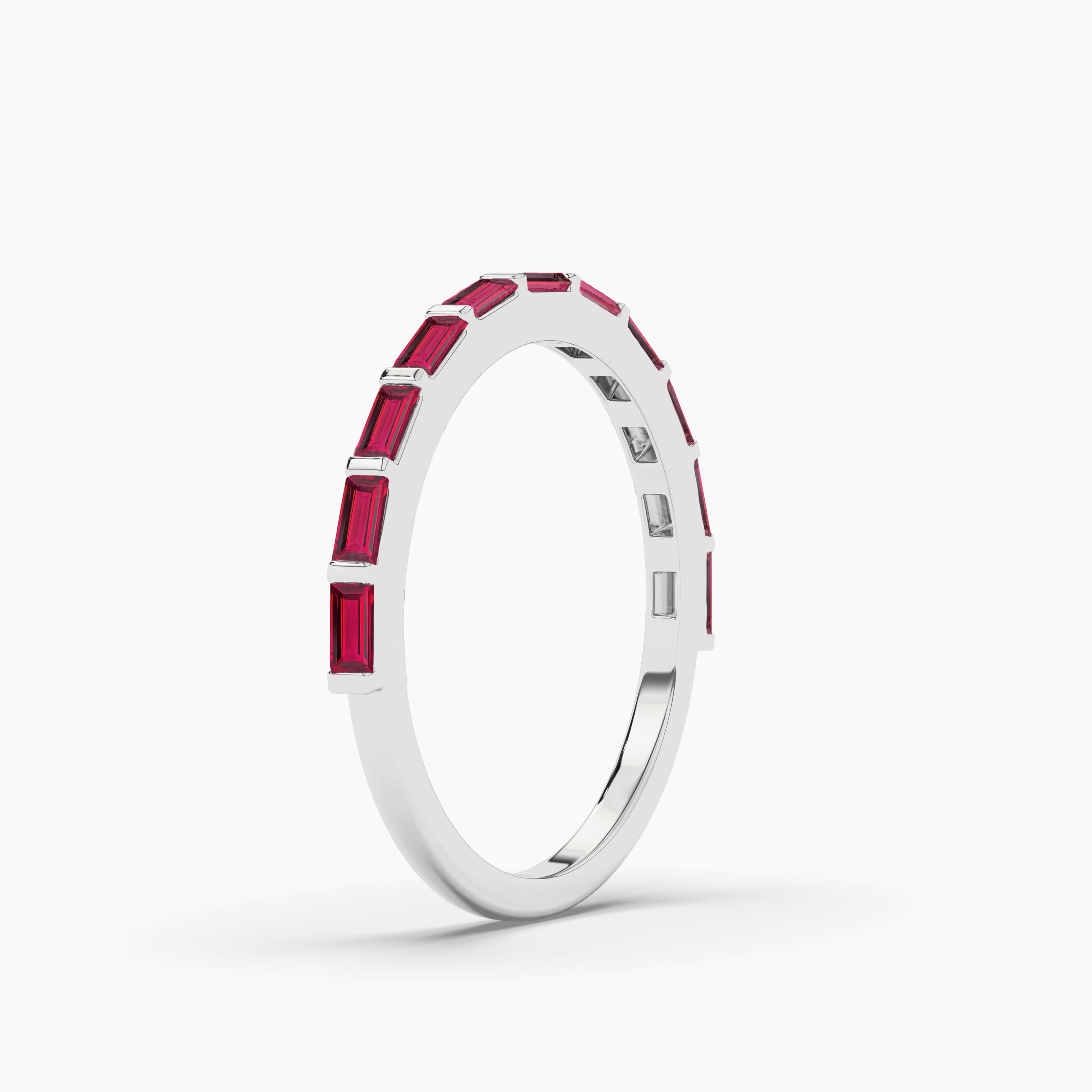 Baguette Ruby Wedding Band 