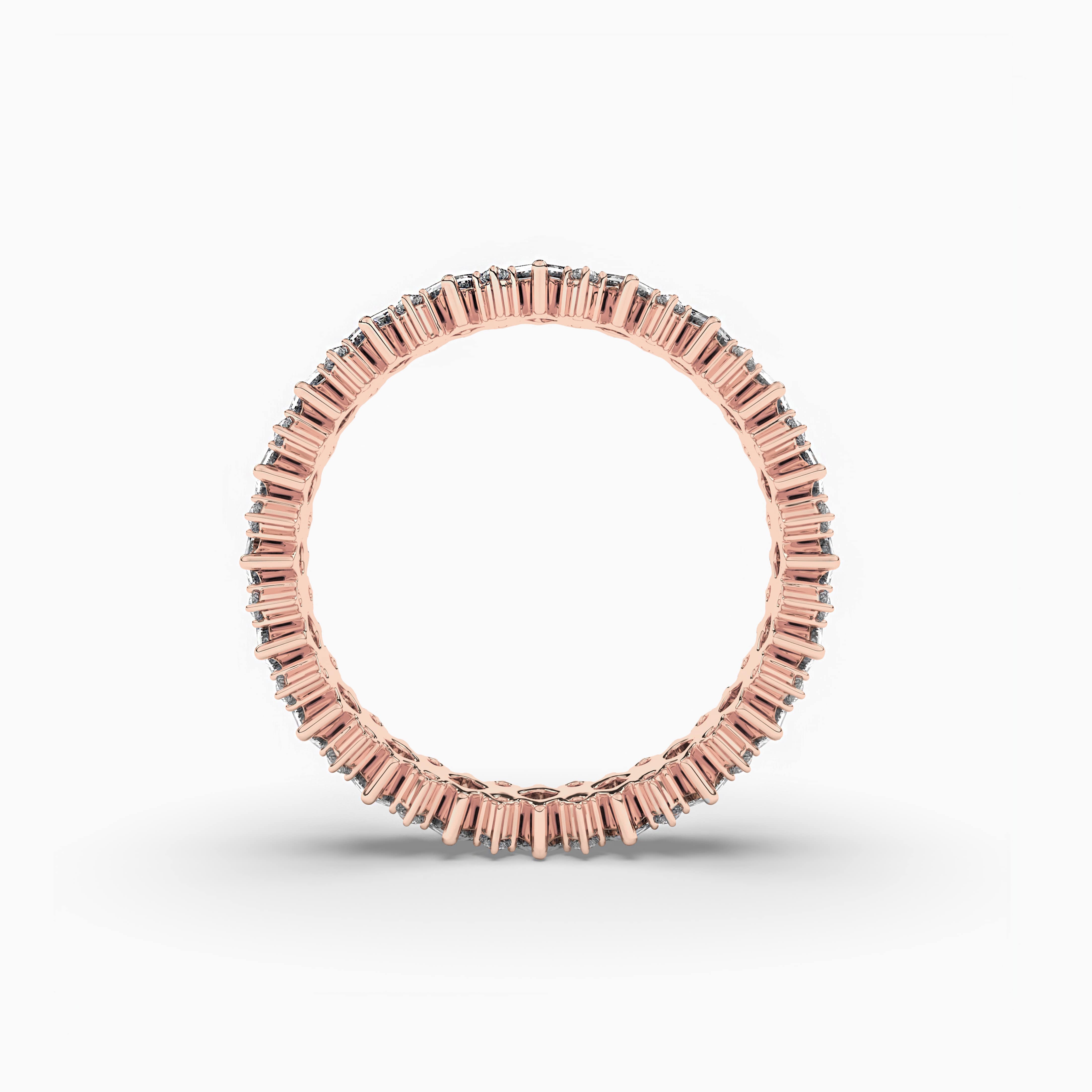 Asscher & Round Cut Lab Created Diamond Engagement Ring