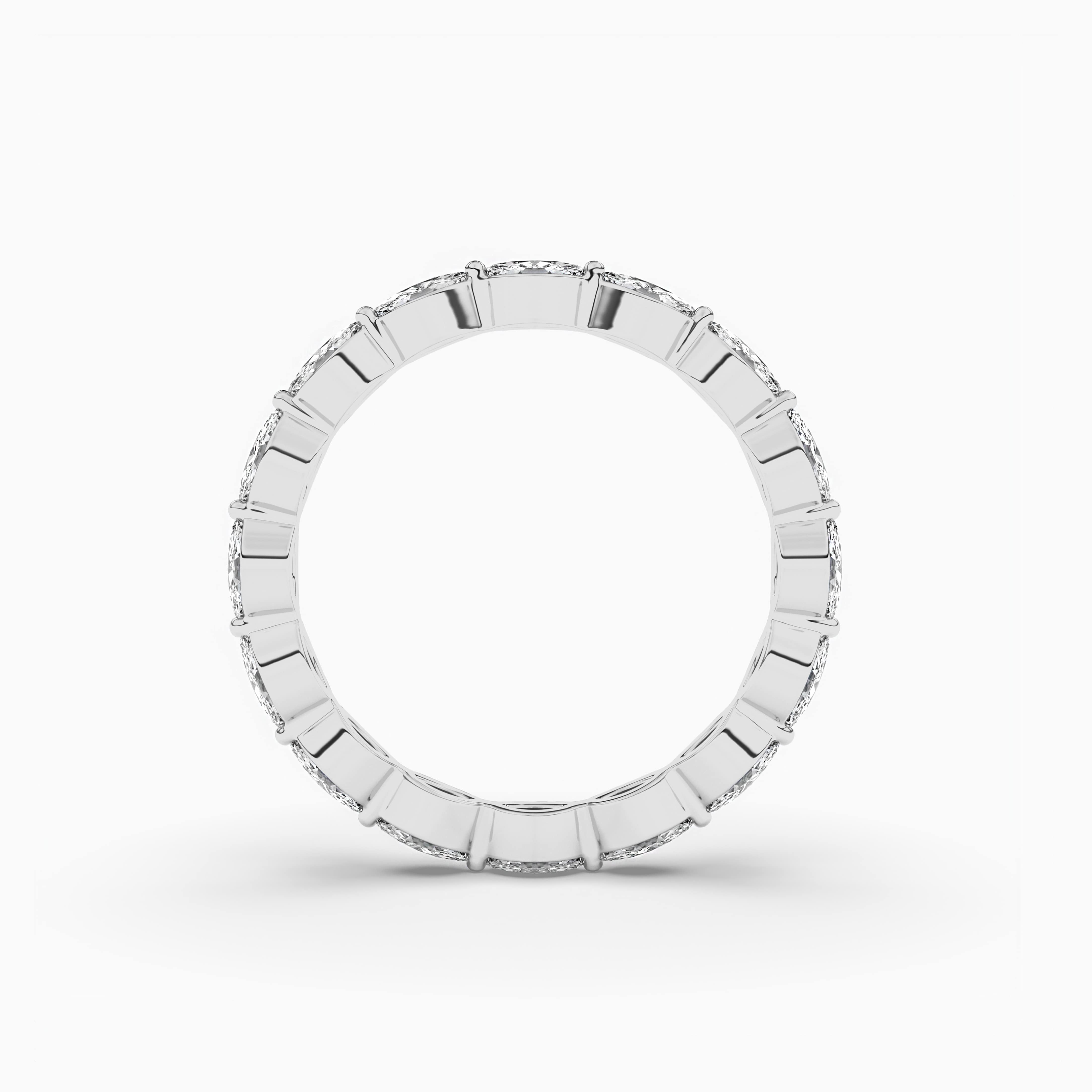 WHITE GOLD MARQUISE DIAMOND BAND EAST WEST FOR WOMAN
