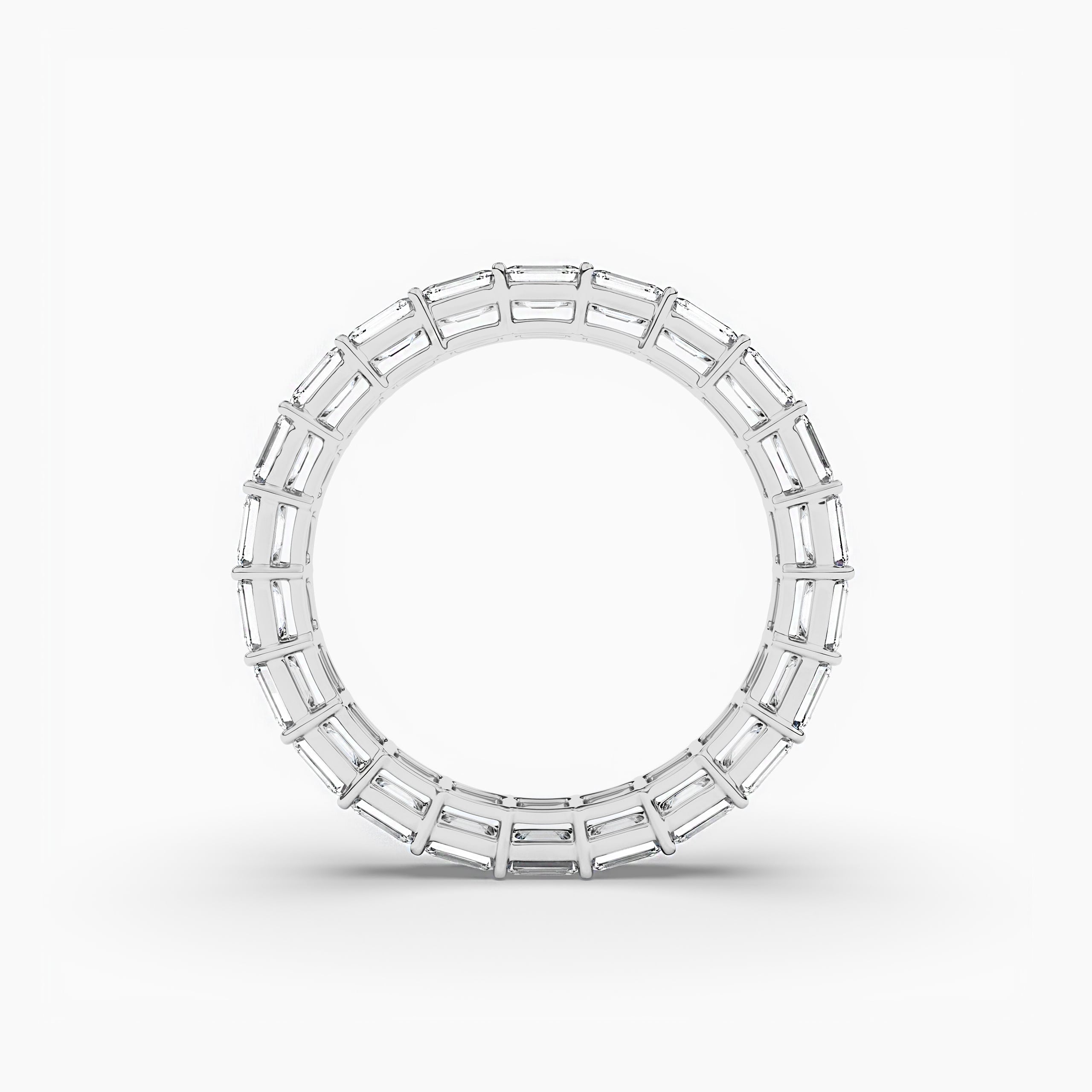 East West Lab Grown Diamond Eternity Ring For Woman In White Gold