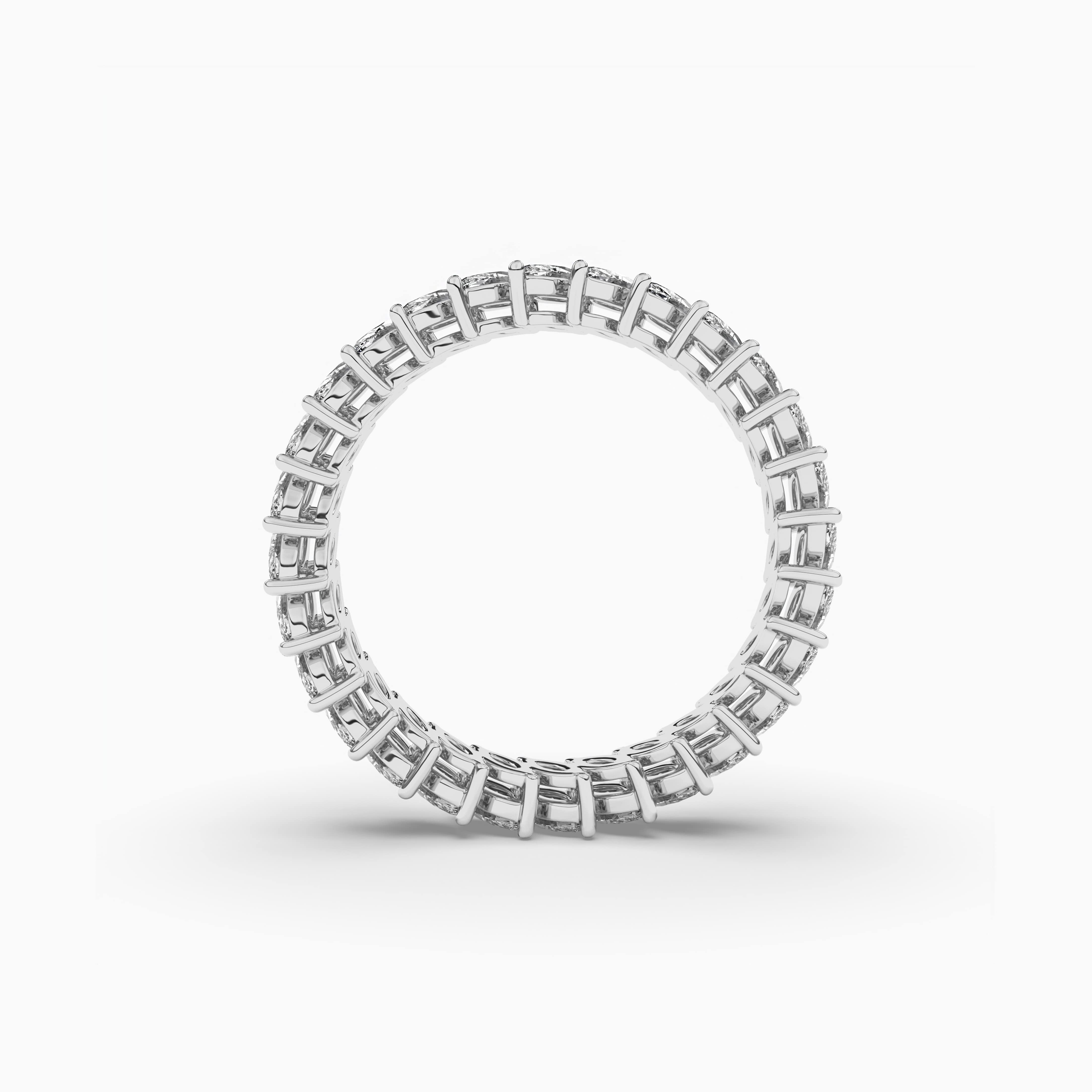 Marquise Cut Full Eternity Wedding Band In White Gold