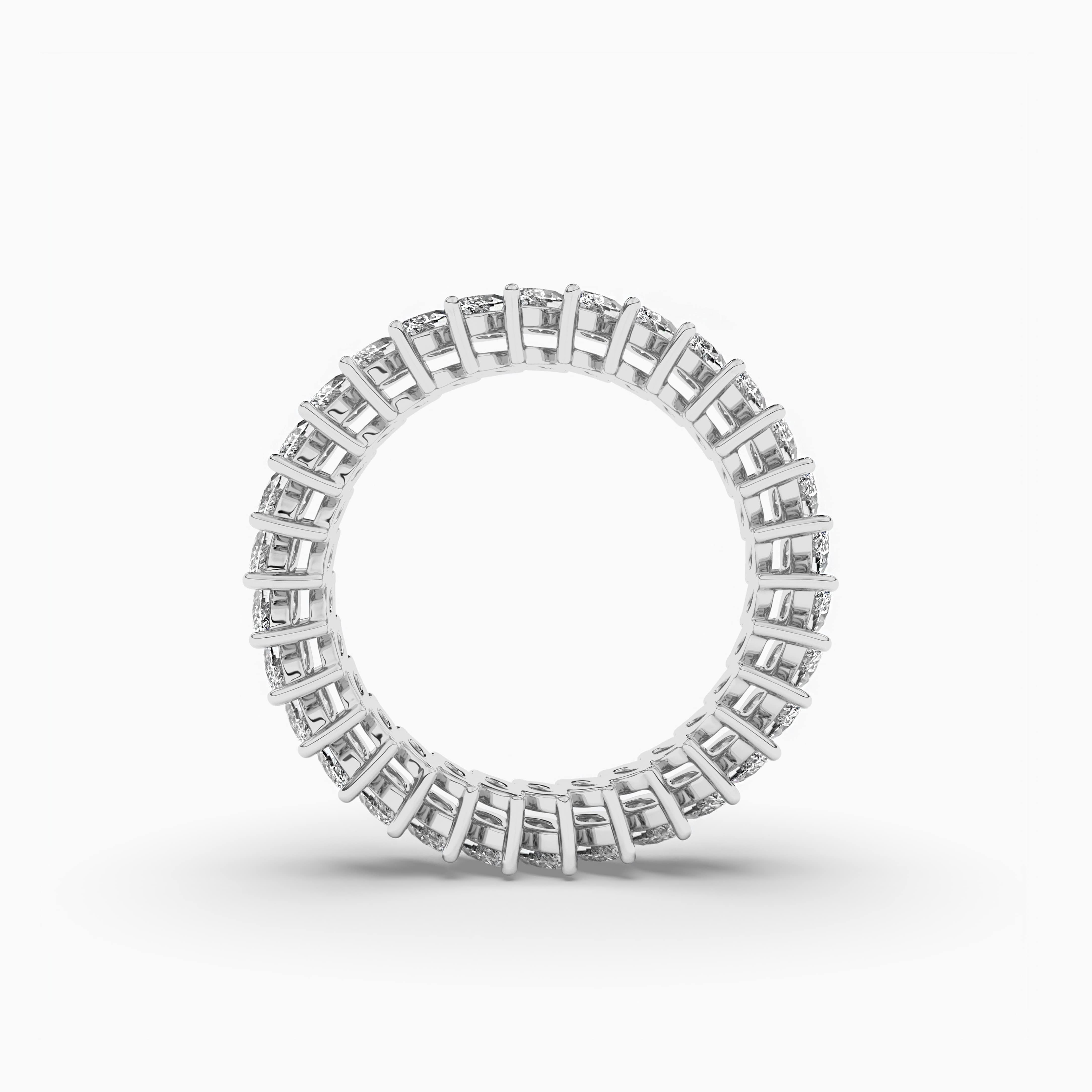 White Gold Eternity Wedding Band In Marquise Band For Woman
