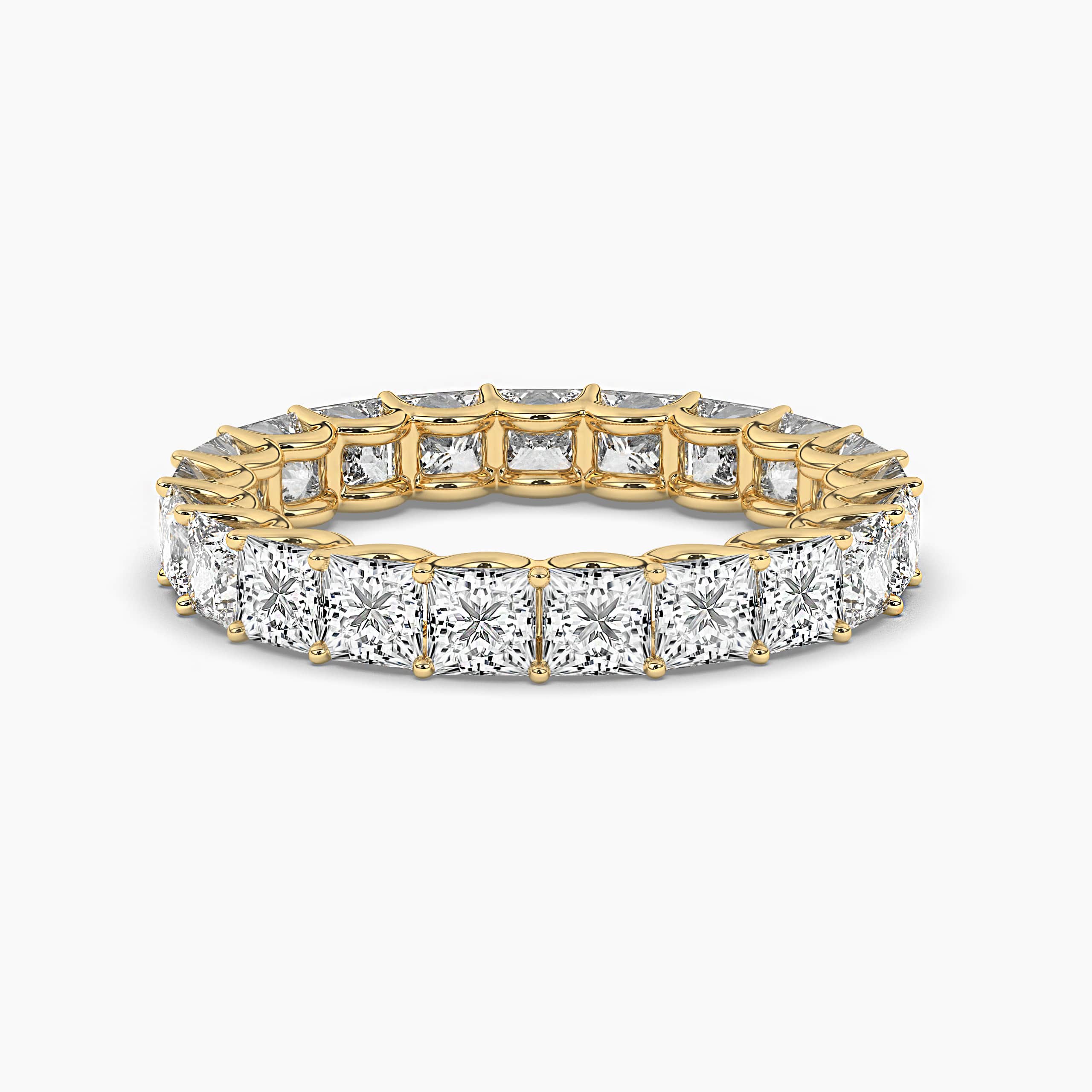 Diamond Eternity Ring Yellow Gold Womens Stackable Anniversary Band