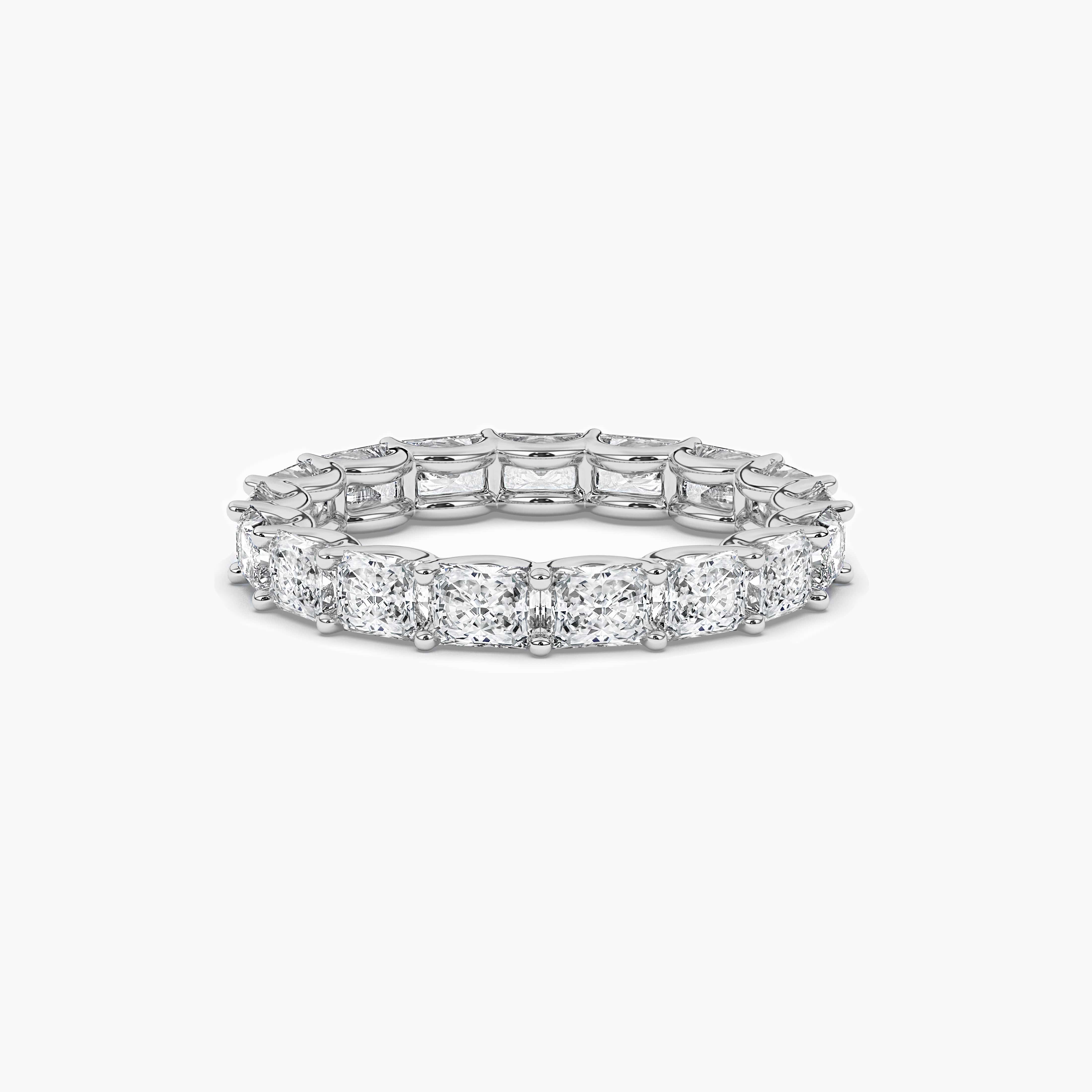 4.50ct Radiant Cut Moissanite Eternity Wedding Band