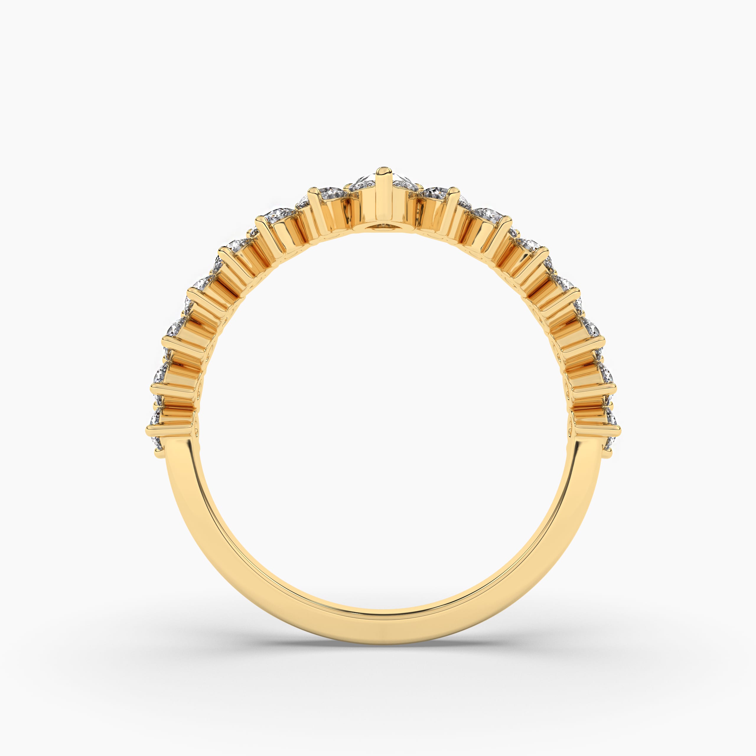 Yellow Gold Rhodolite Garnet and Diamond Ring